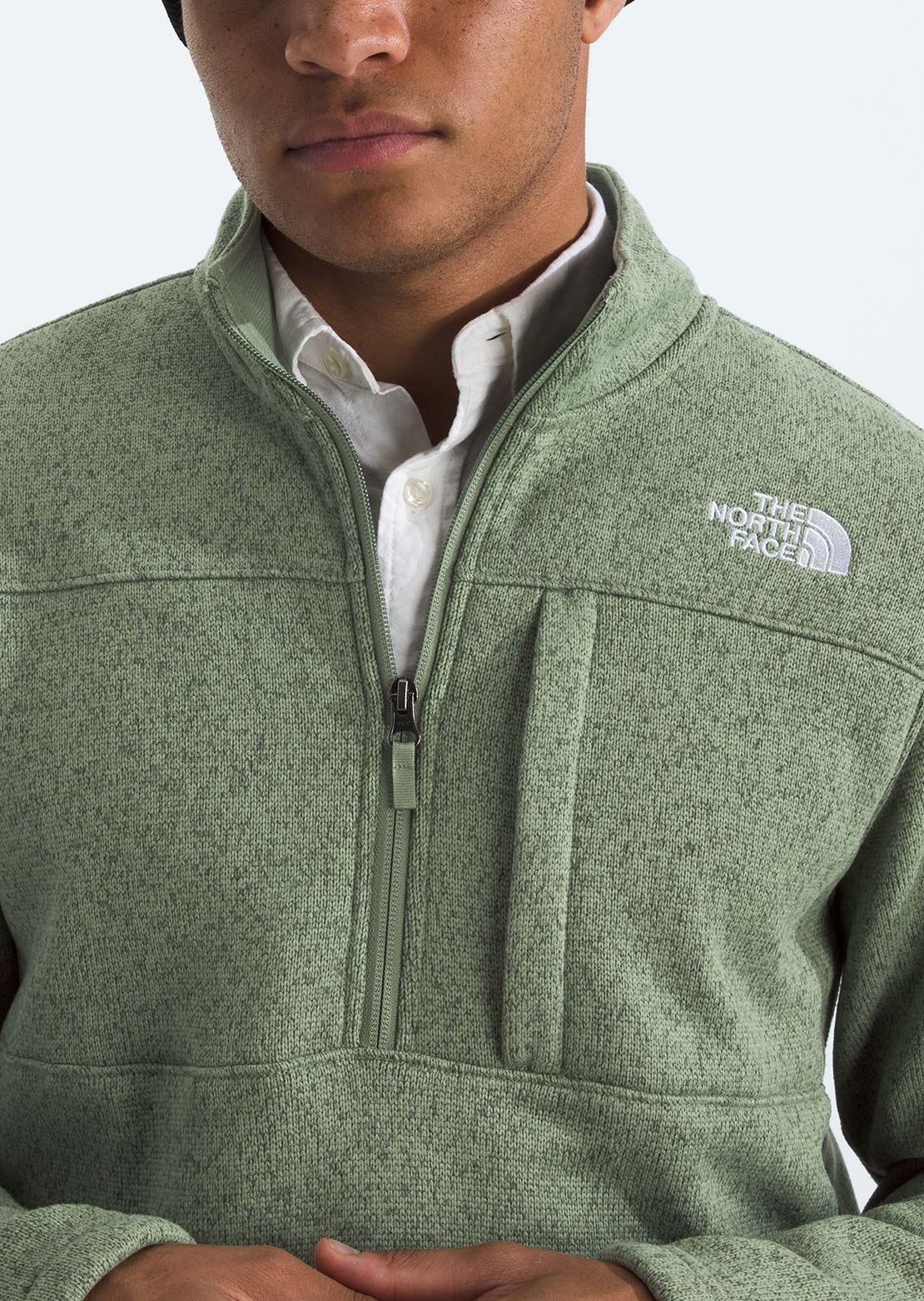 The North Face Men's Gordon Lyons 1/4 Zip Jacket Bark Mist Heather