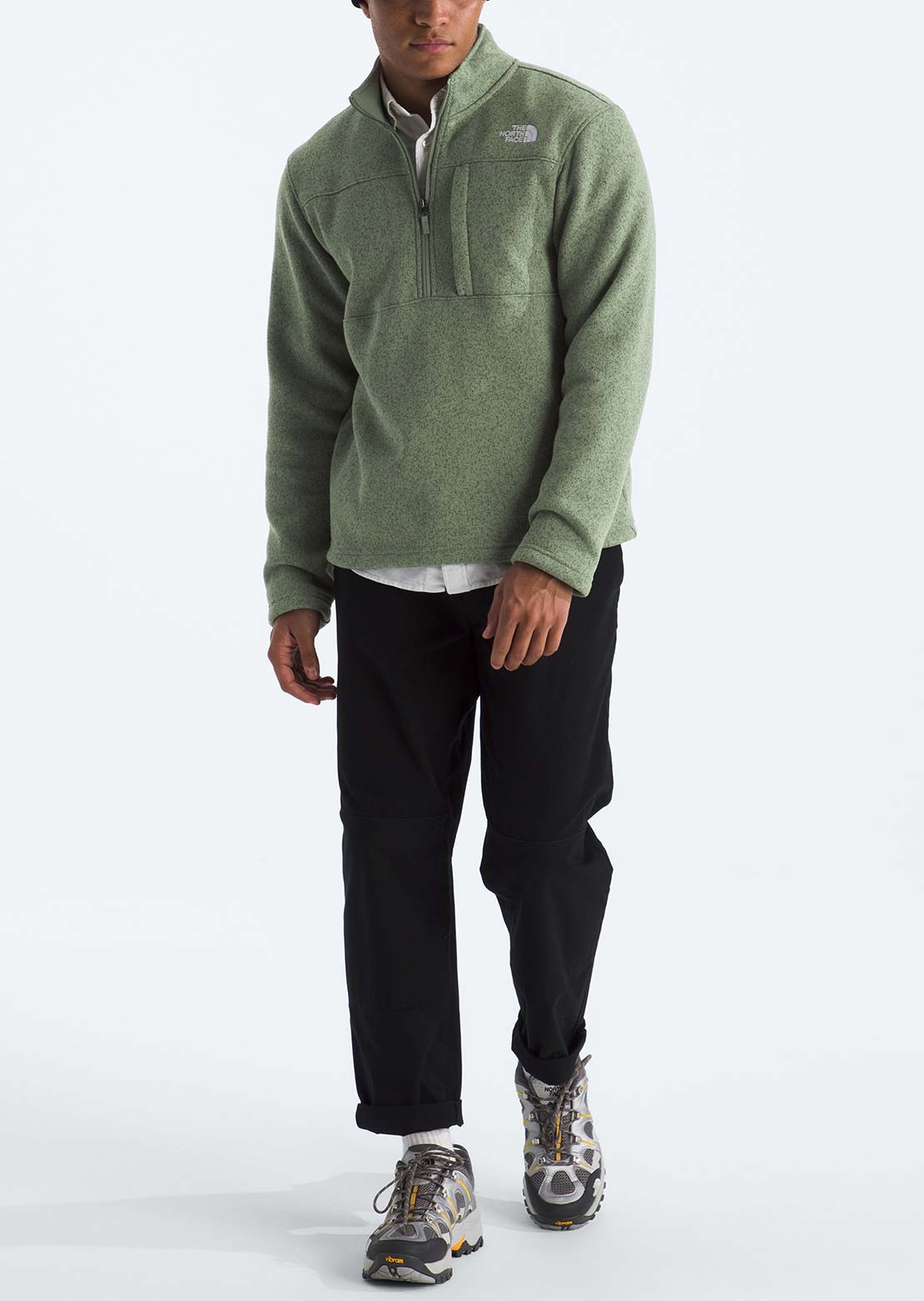 The North Face Men's Gordon Lyons 1/4 Zip Jacket Bark Mist Heather