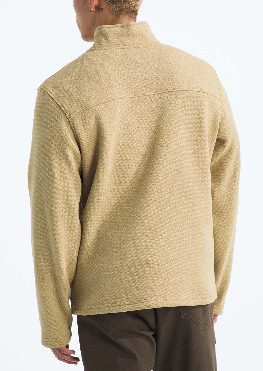 The North Face Men's Gordon Lyons 1/4 Zip Jacket Khaki Stone Heather