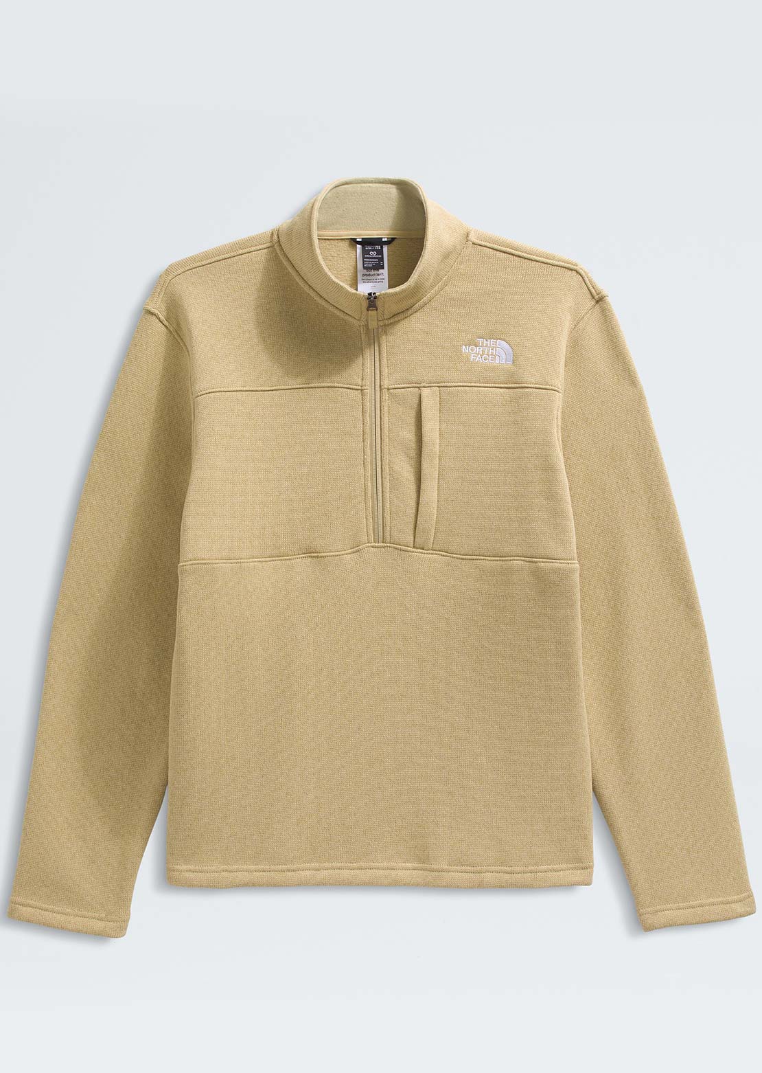 The North Face Men's Gordon Lyons 1/4 Zip Jacket Khaki Stone Heather