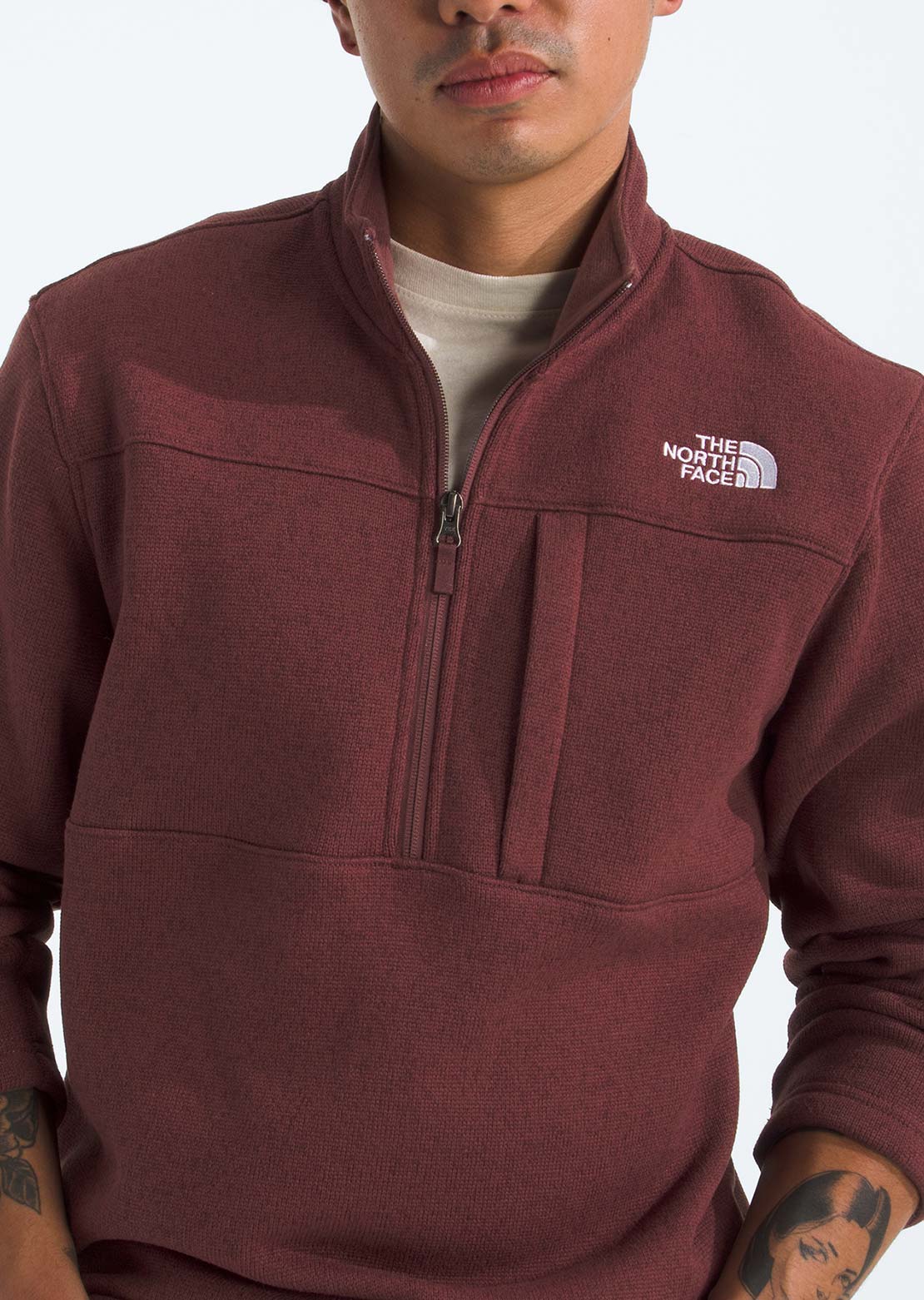 The North Face Men's Gordon Lyons 1/4 Zip Pullover Sumac Heather
