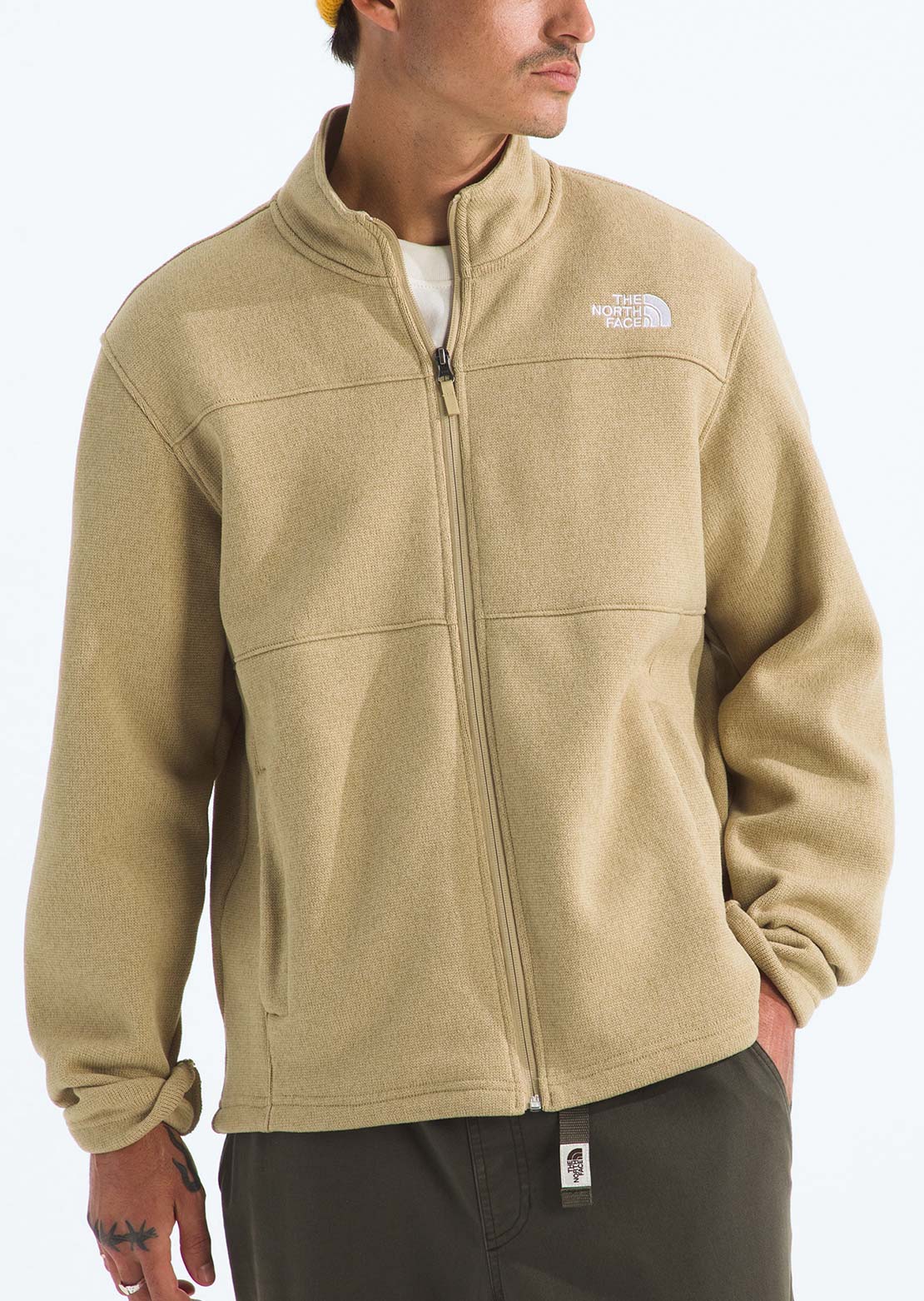 The North Face Men's Gordon Lyons Full Zip Jacket Khaki Stone Heather