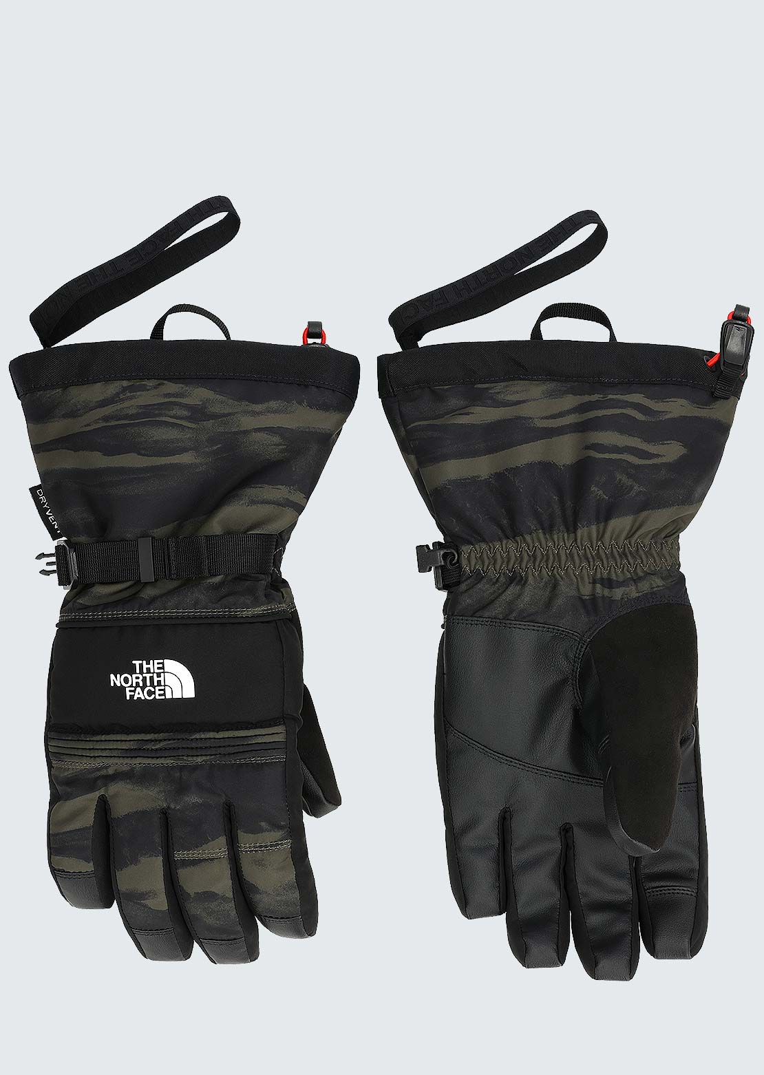 The North Face Men's Montana Ski Gloves New Taupe Green Edge of Light Print