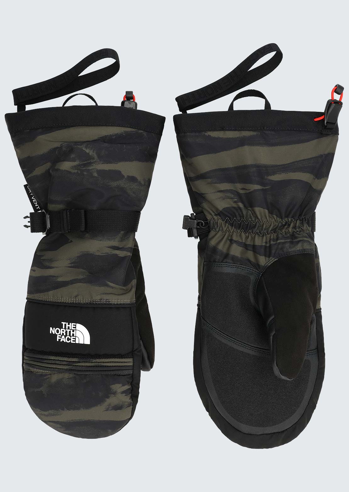 The North Face Men's Montana Ski Mitts New Taupe Green Edge of Light Print