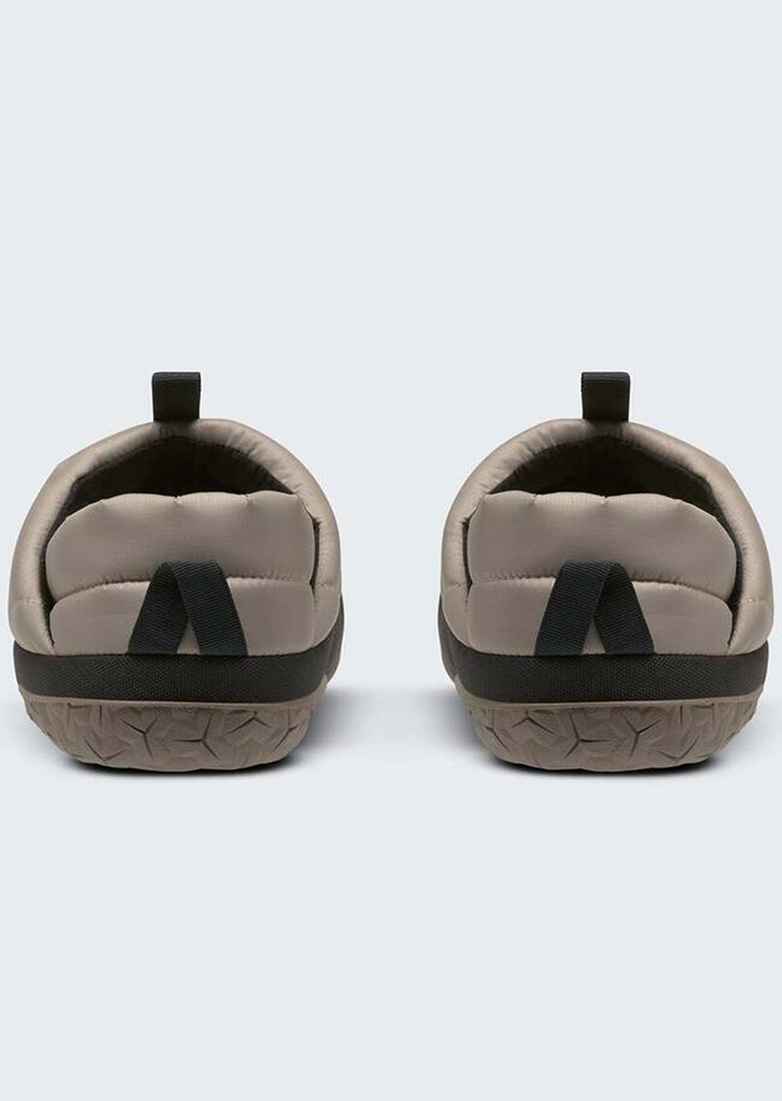 The North Face Men's Nuptse Mule Slippers Mushroom Grey/Mocha Brown