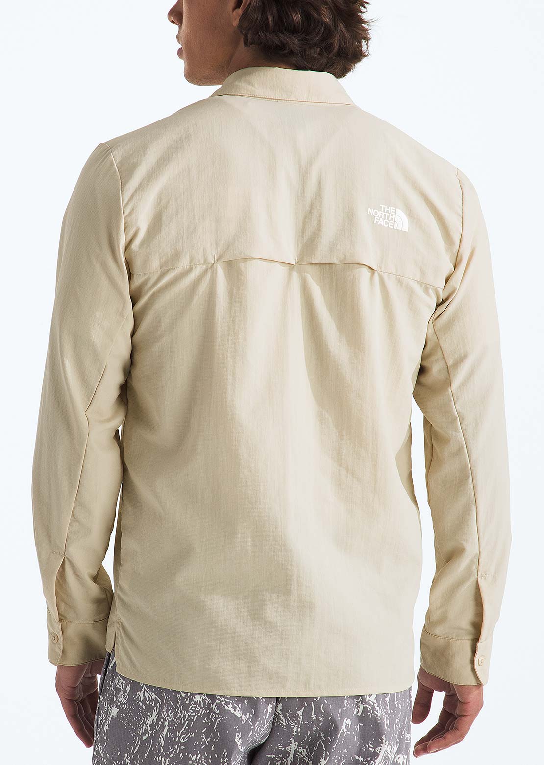 The North Face Men's Packable Long Sleeve Button Up Shirt Desert Stone