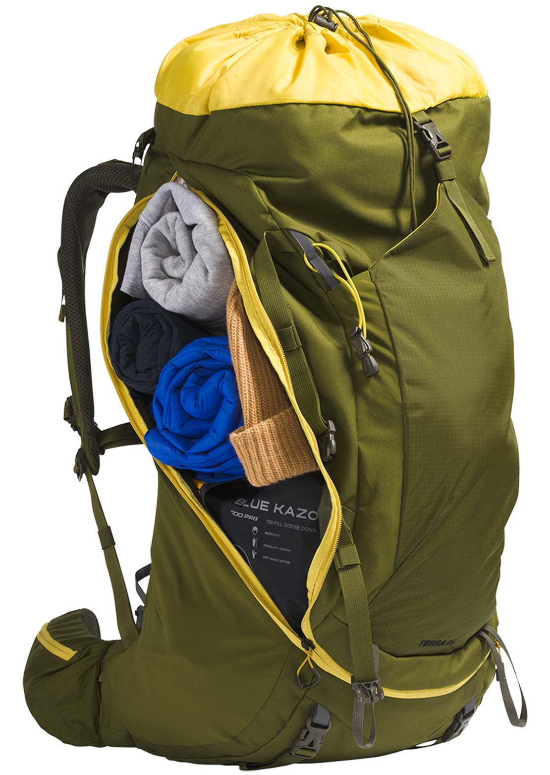 The North Face Men's Terra 65 Backpack Forest Olive/New Taupe Green-NPF