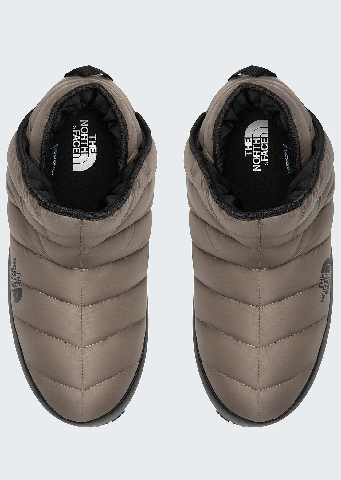 The North Face Men's ThermoBall Traction Slippers Mocha Brown/TNF Black