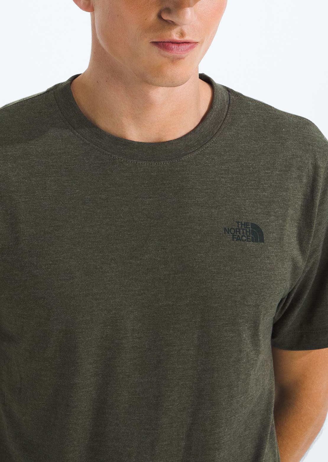 The North Face Men's Tri-Blend T-Shirt New Taupe Green/White Heather