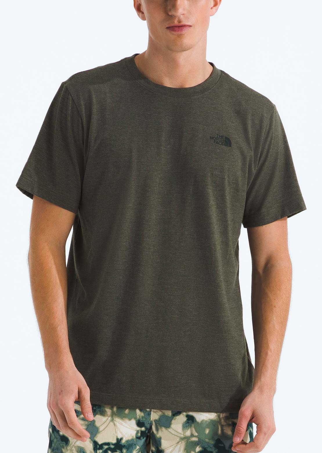 The North Face Men's Tri-Blend T-Shirt New Taupe Green/White Heather