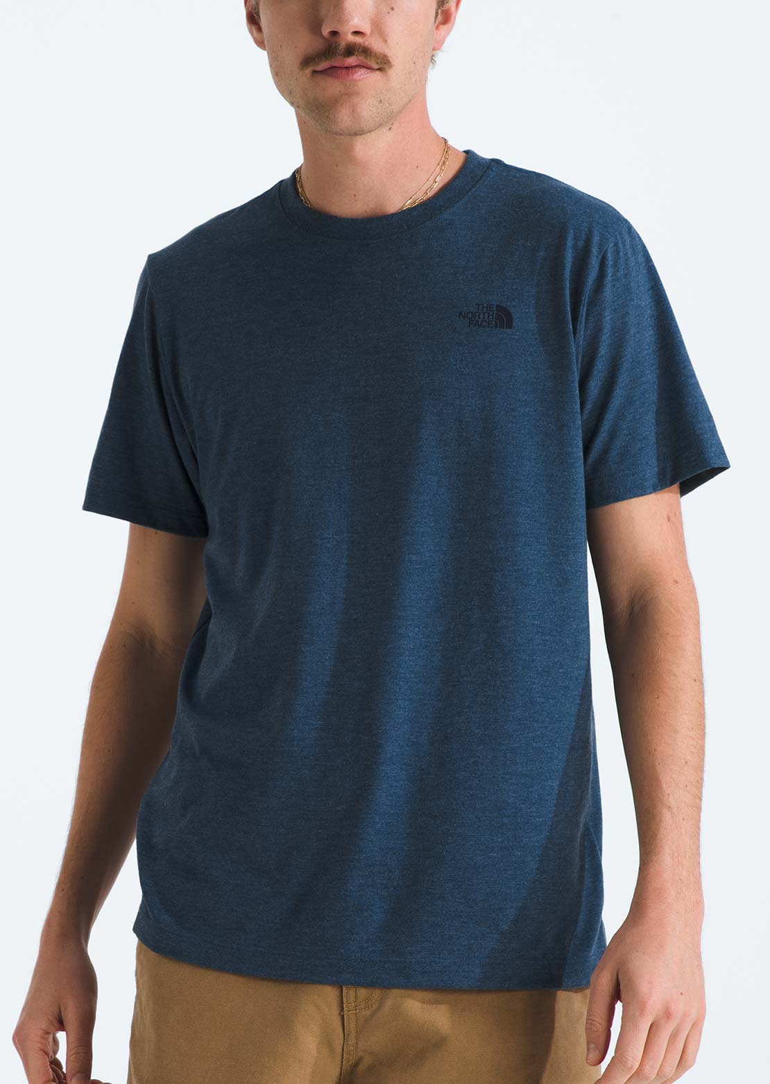 The North Face Men's Tri-Blend T-Shirt Shady Blue/White Heather