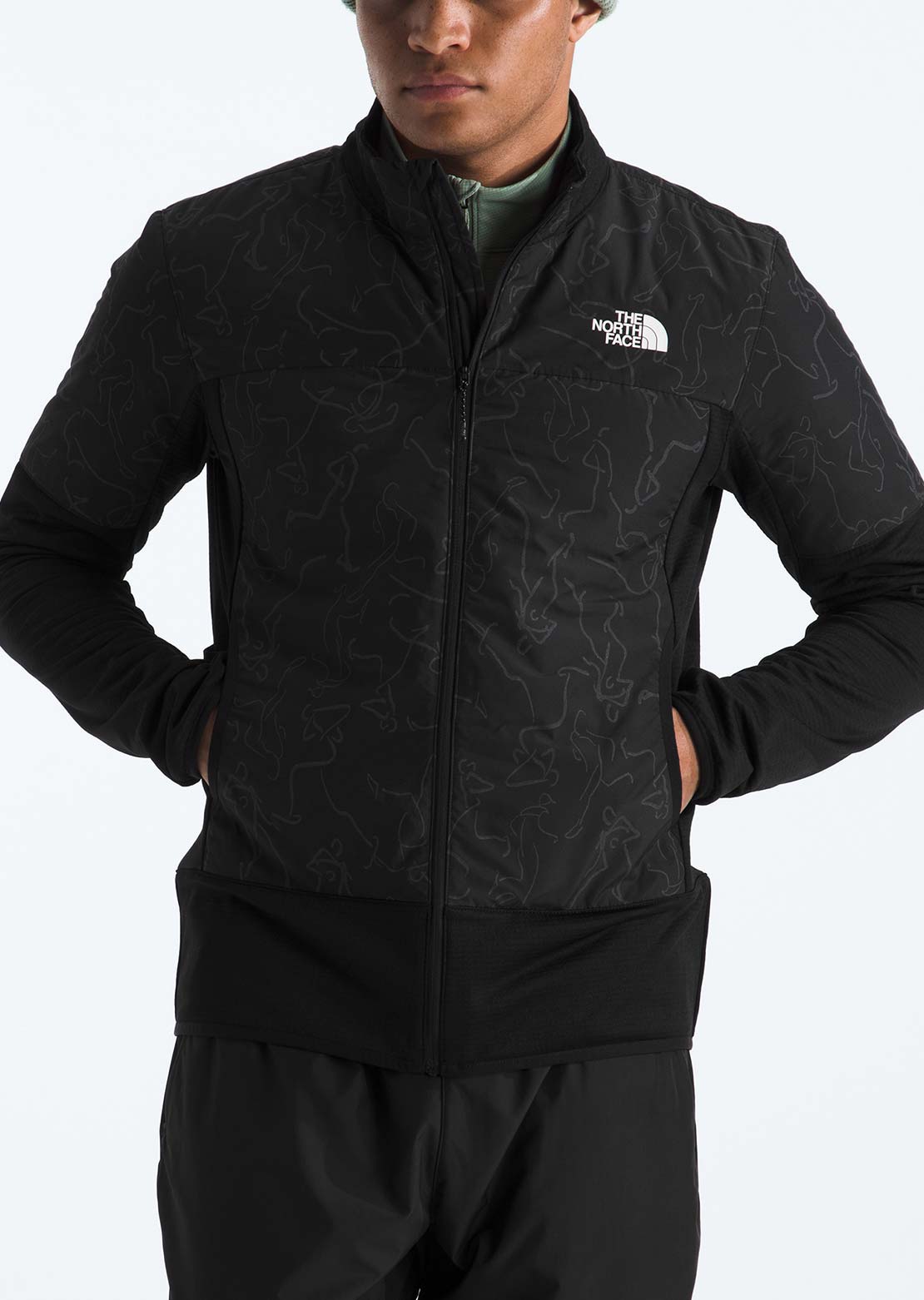 The North Face Men's Winter Warm Pro Print Jacket TNF Black Essentialism Print