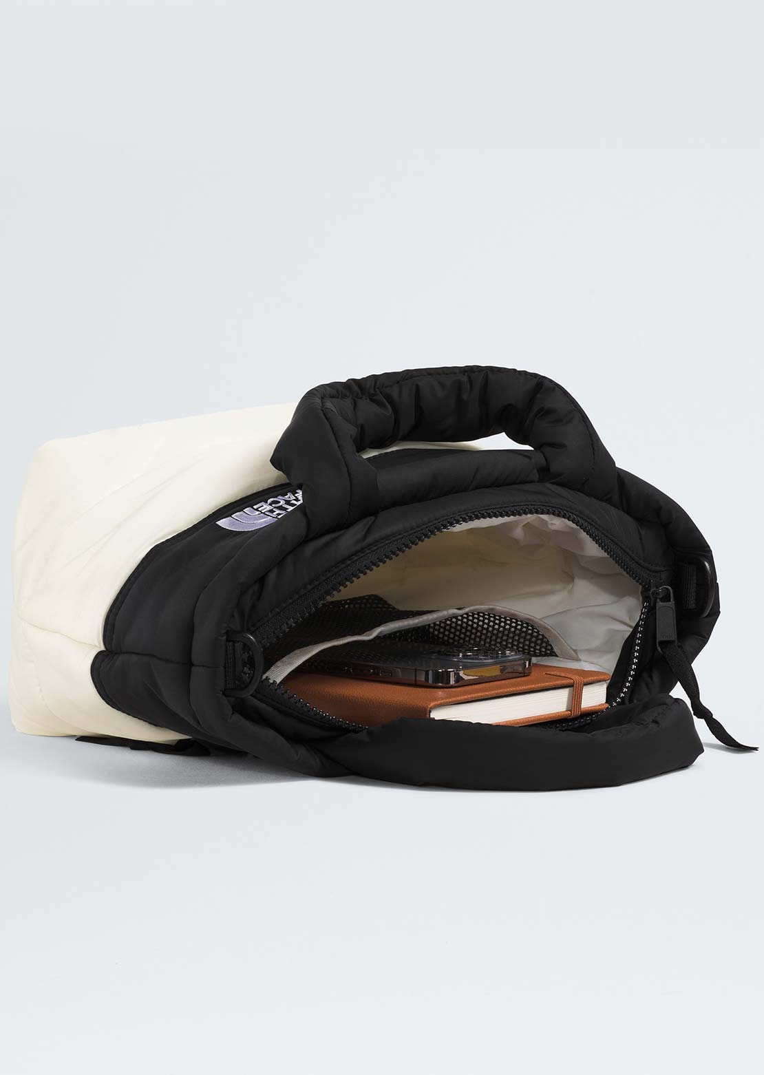 The North Face Nuptse Mini Bag White Dune/TNF Black