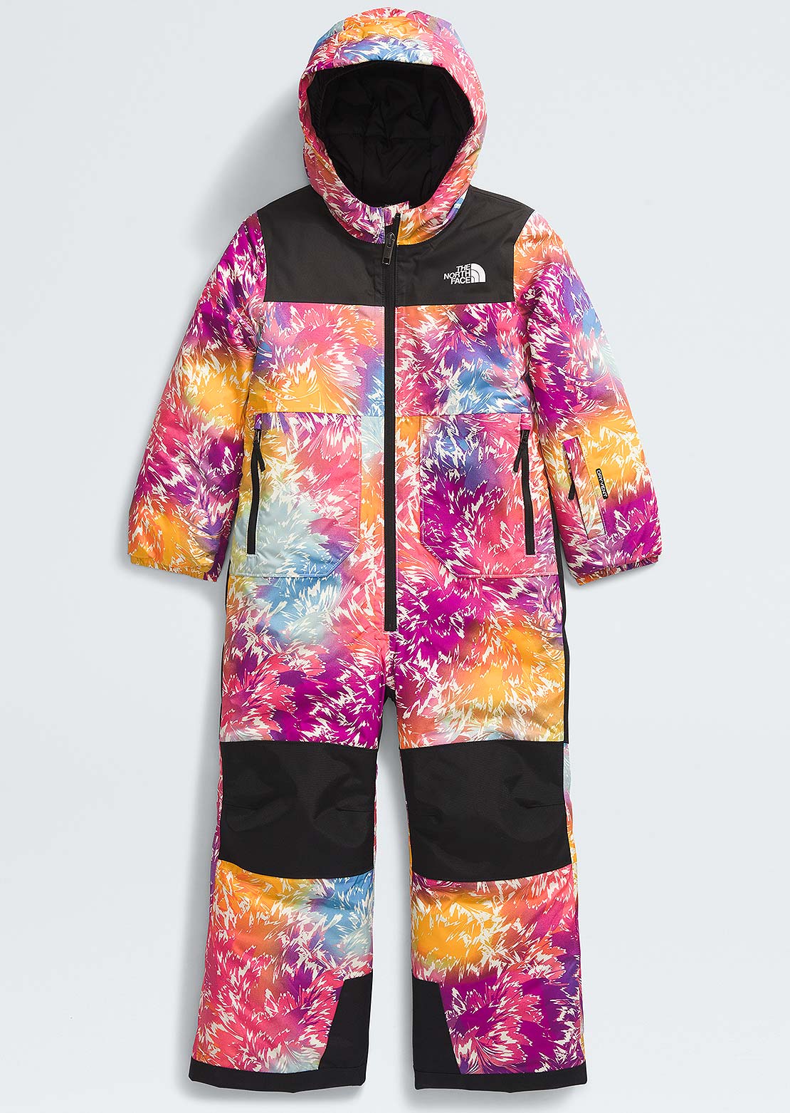 The North Face Toddler Freedom Snow Suit Radiant Poppy Blowing Wind Print