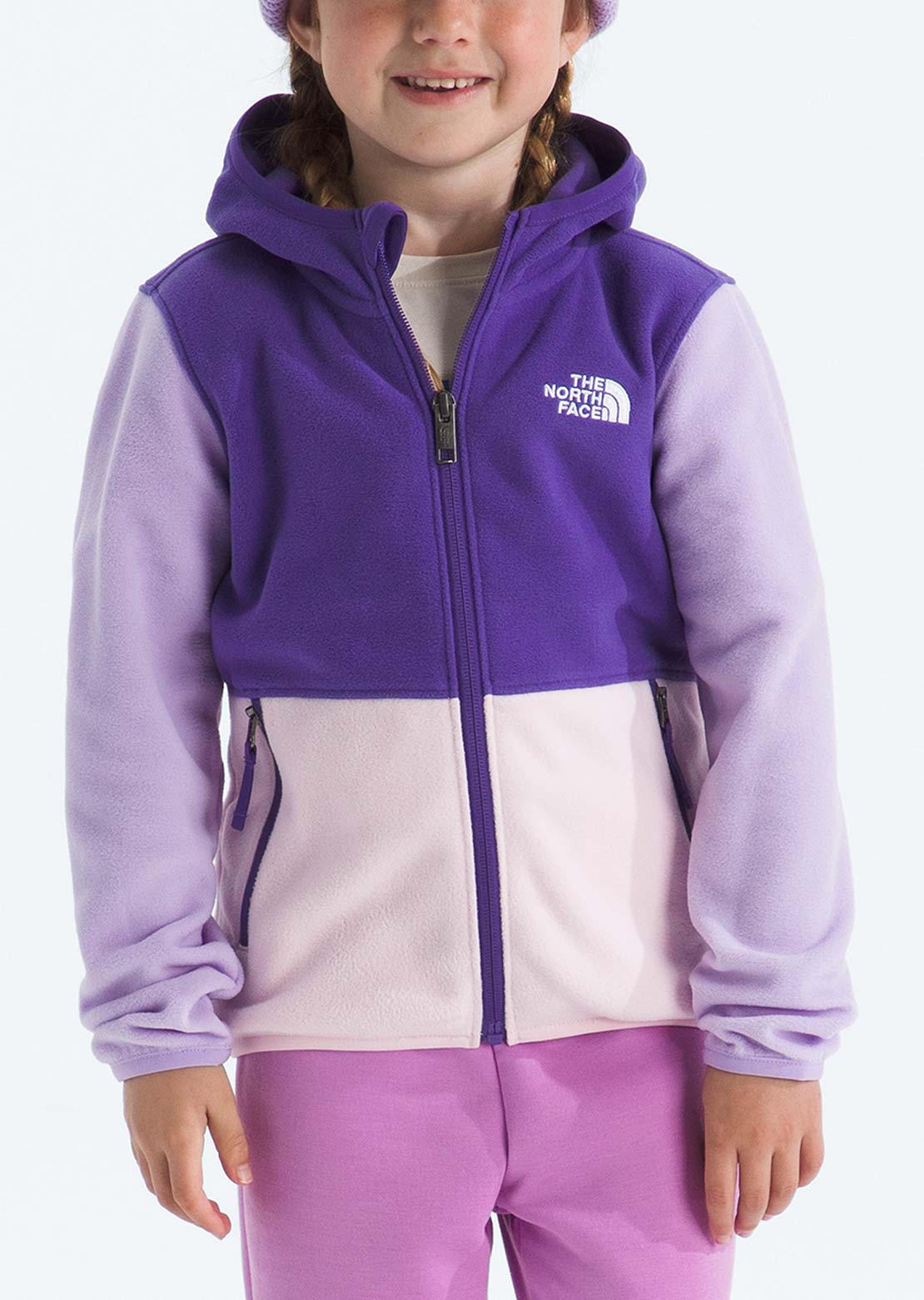 The North Face Toddler Glacier Full Zip Hood Peak Purple/Lite Lilac/Pale Blossom