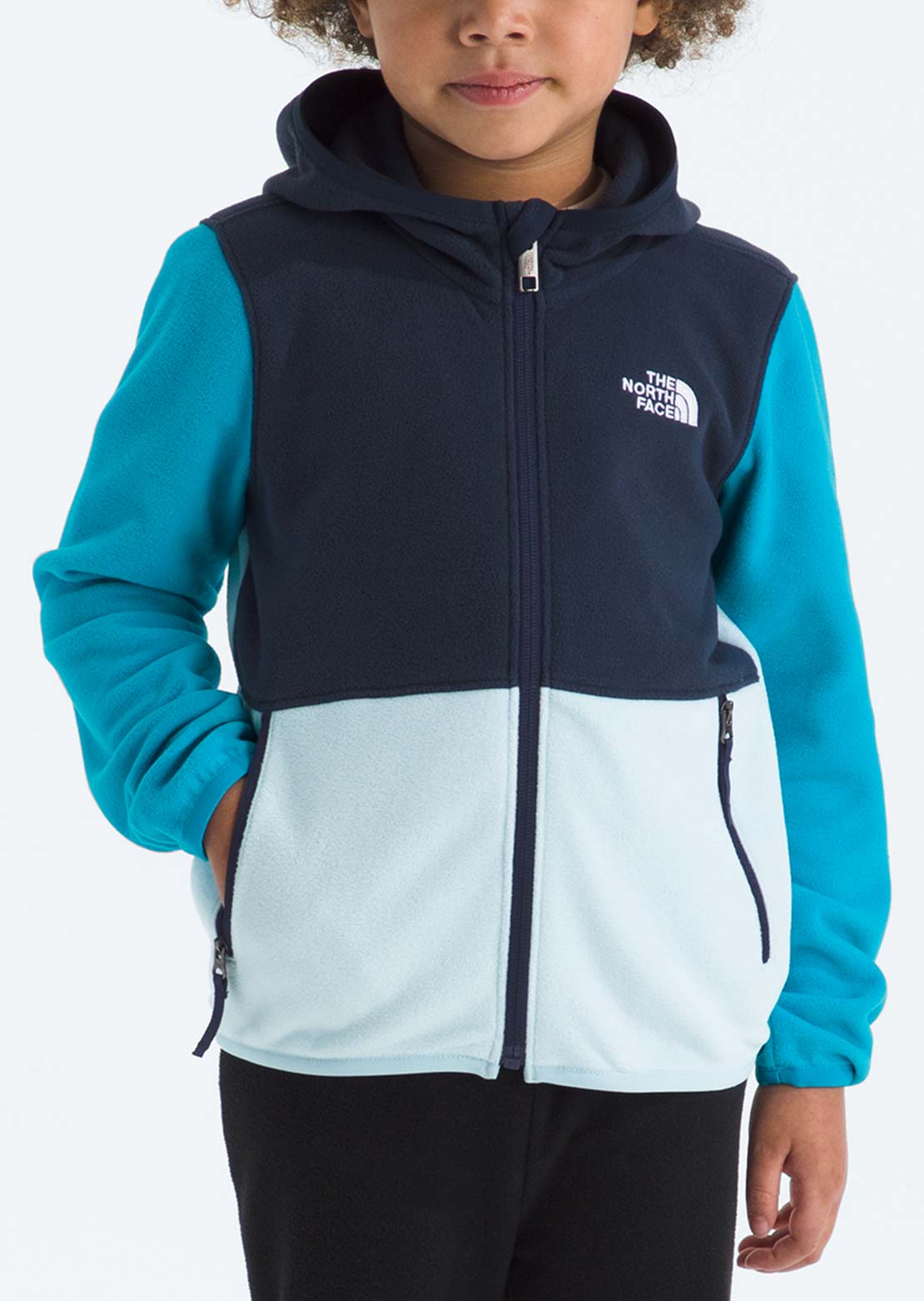 The North Face Toddler Glacier Full Zip Hood Summit Navy/Meridian Blue/Polar Haze