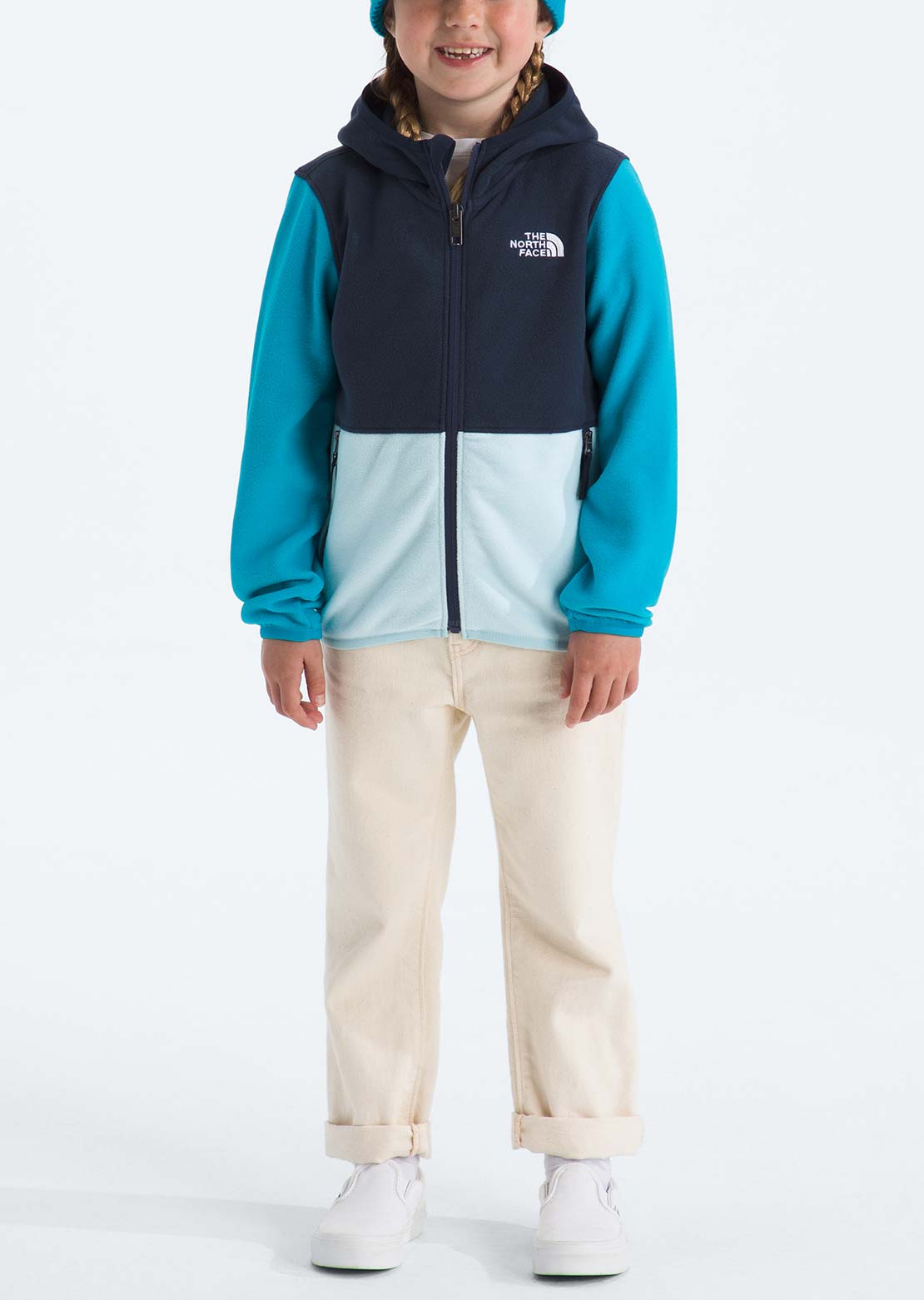 The North Face Toddler Glacier Full Zip Hood Summit Navy/Meridian Blue/Polar Haze