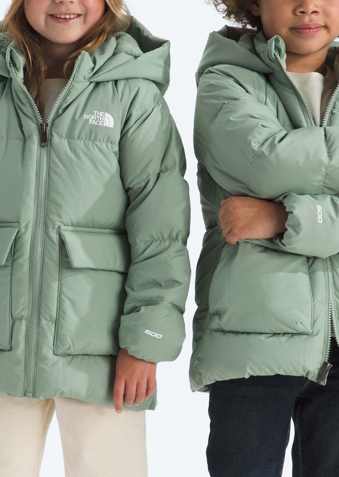 The North Face Toddler North Down Fleece-Lined Parka Slate Moss