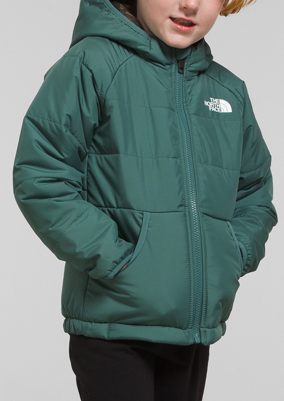 The North Face Toddler Reversible Perrito Hooded Jacket Dark Sage
