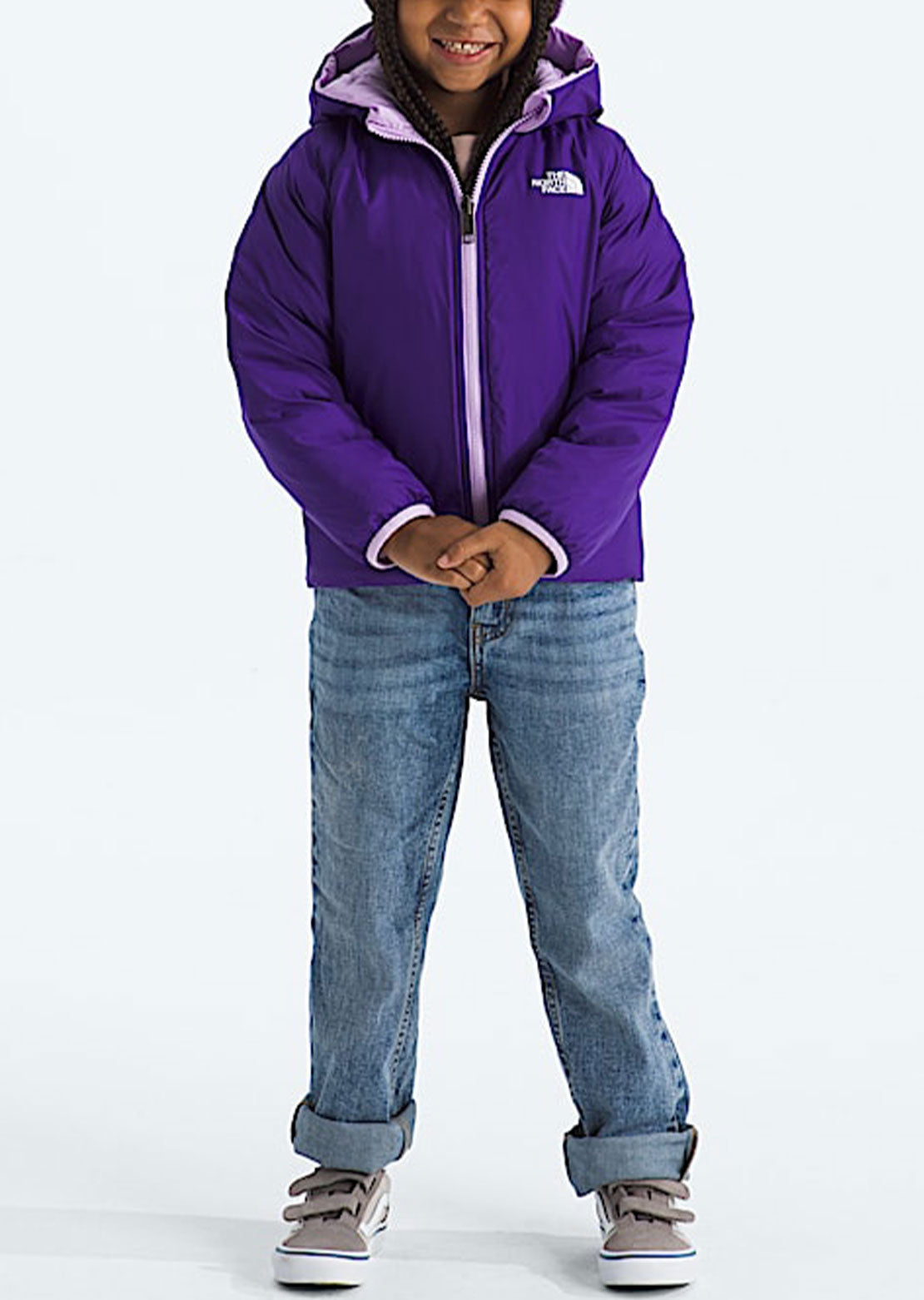 The North Face Toddler Reversible Perrito Hooded Jacket Lite Lilac