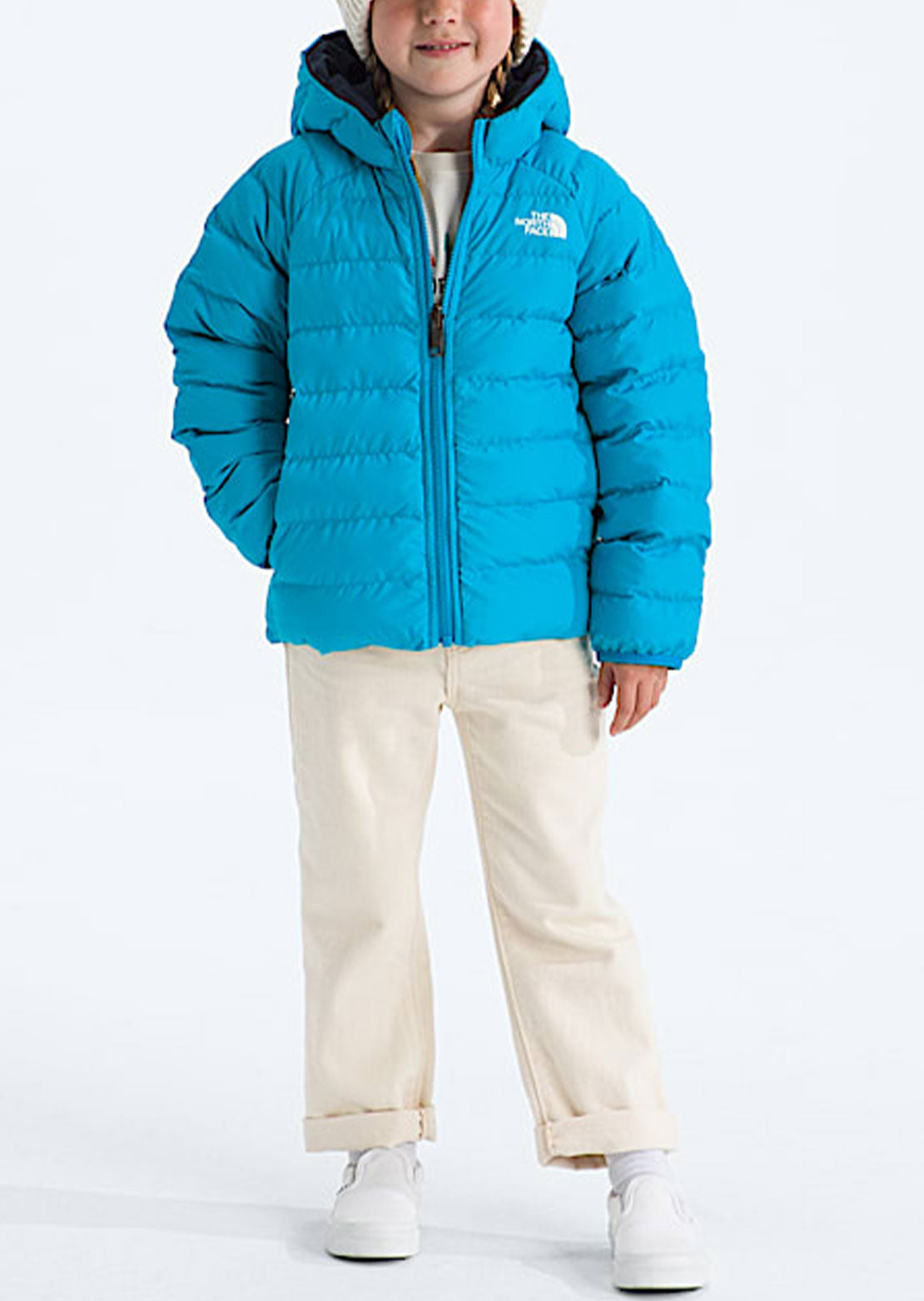 The North Face Toddler Reversible Perrito Hooded Jacket Meridian Blue