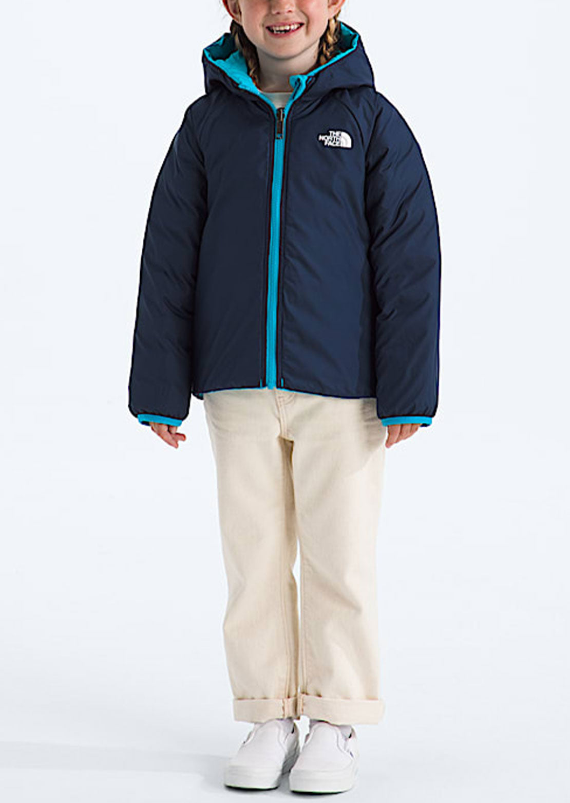 The North Face Toddler Reversible Perrito Hooded Jacket Meridian Blue