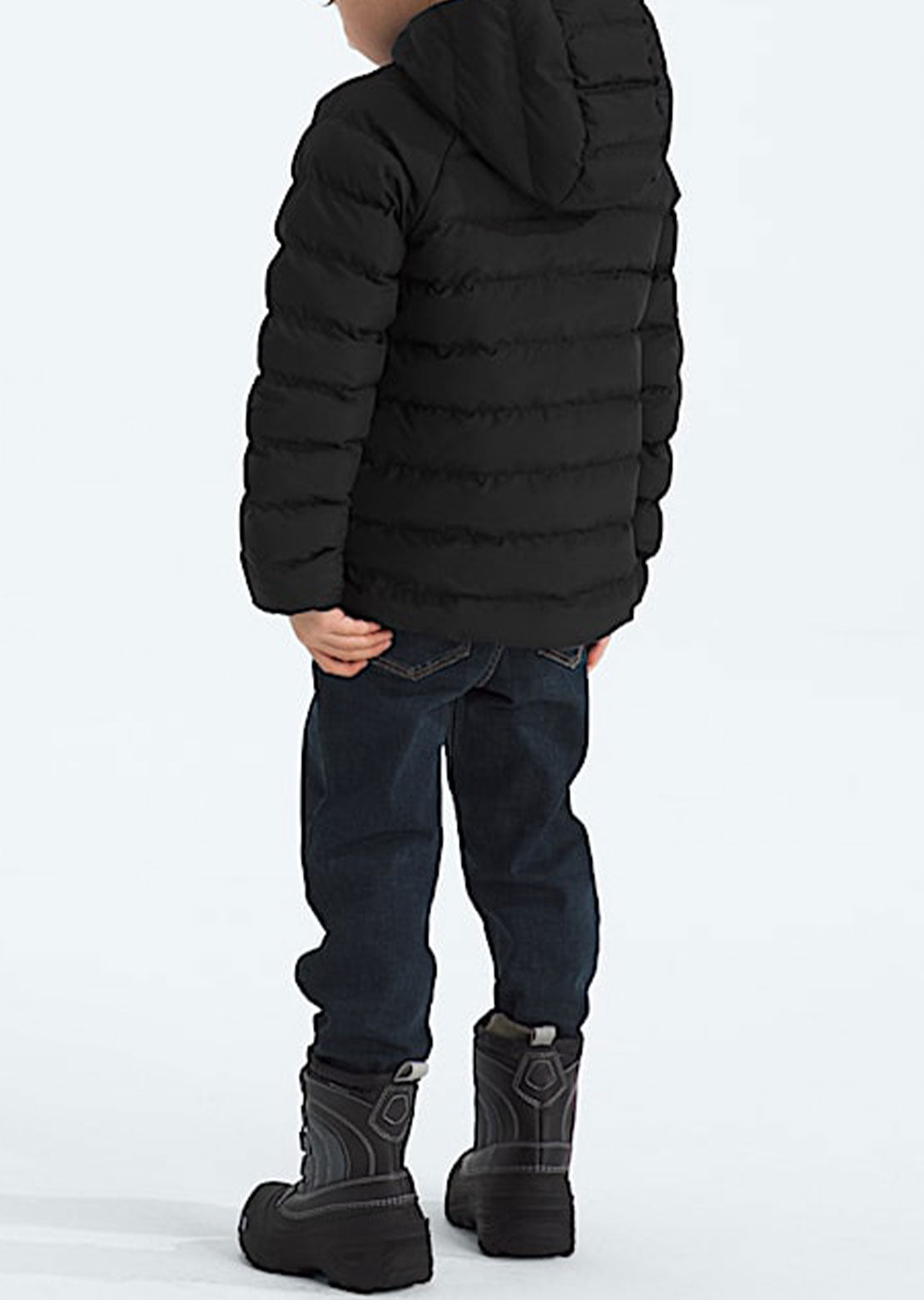 The North Face Toddler Reversible Perrito Hooded Jacket TNF Black/Smoked Pearl
