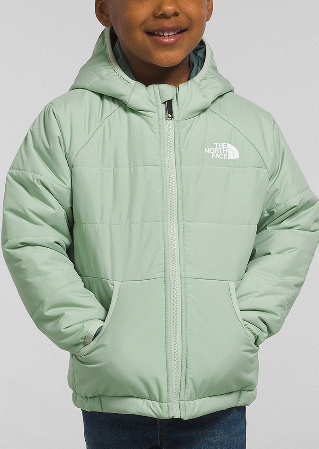 The North Face Toddler Reversible Perrito Hooded Jacket Misty Sage