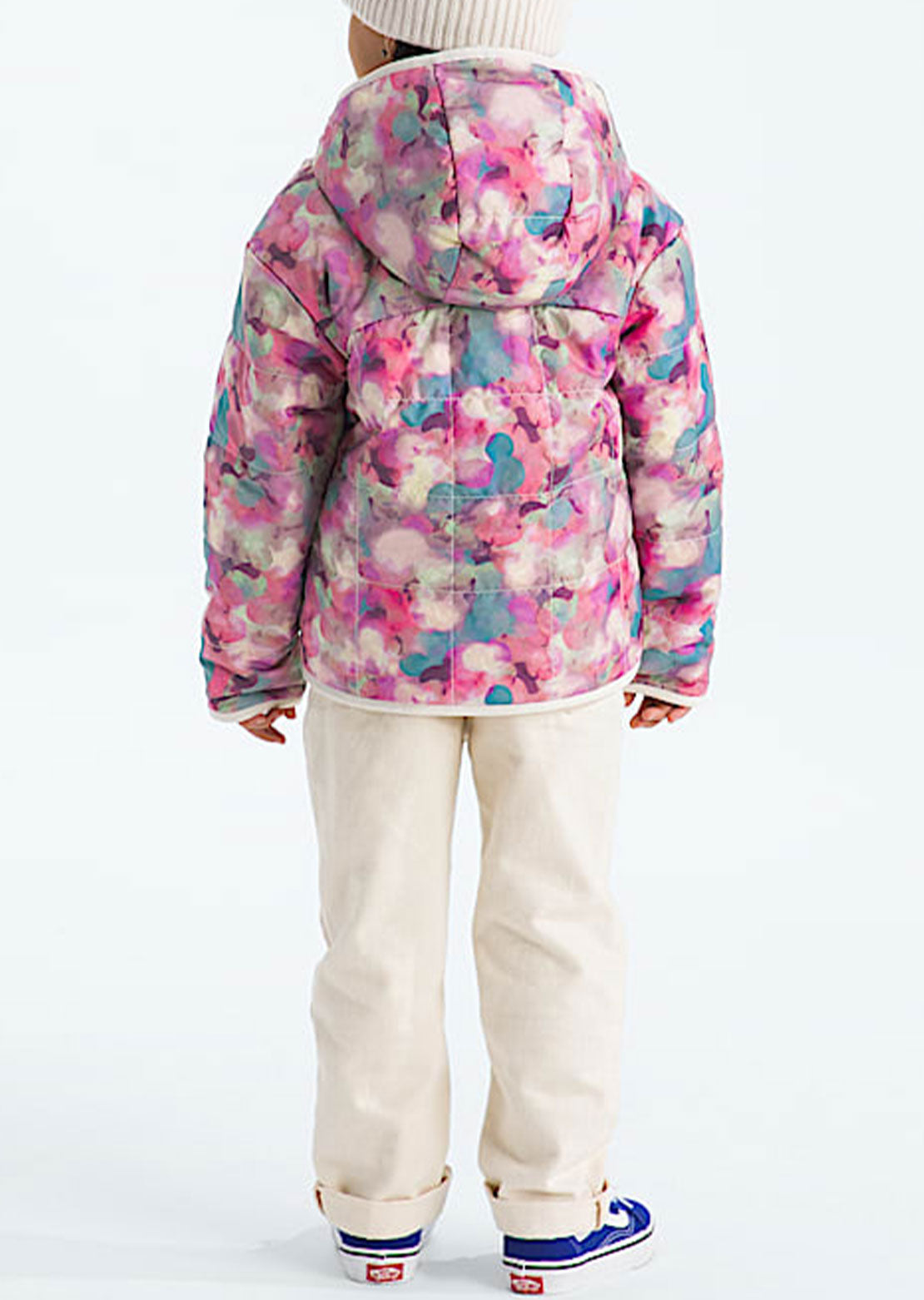 The North Face Toddler Reversible Shasta Full Zip Hooded Print Jacket Lite Lilac Lens Flare Print