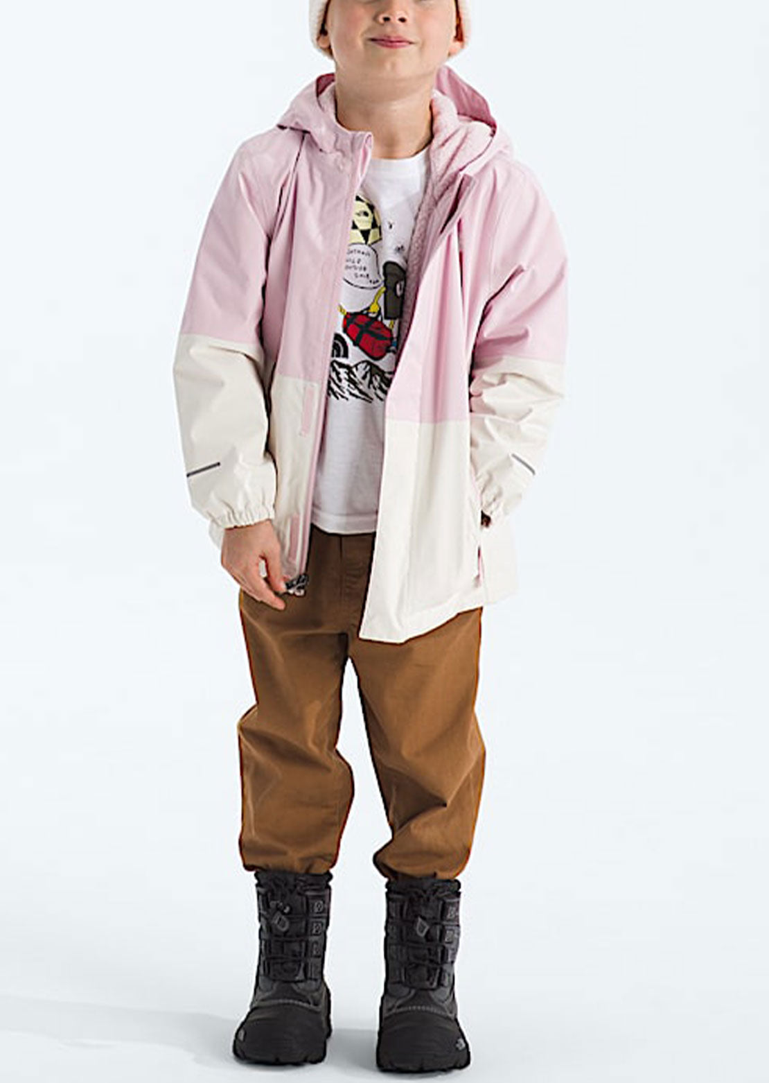 The North Face Toddler Warm Antora Rain Jacket Pale Blossom/White Dune
