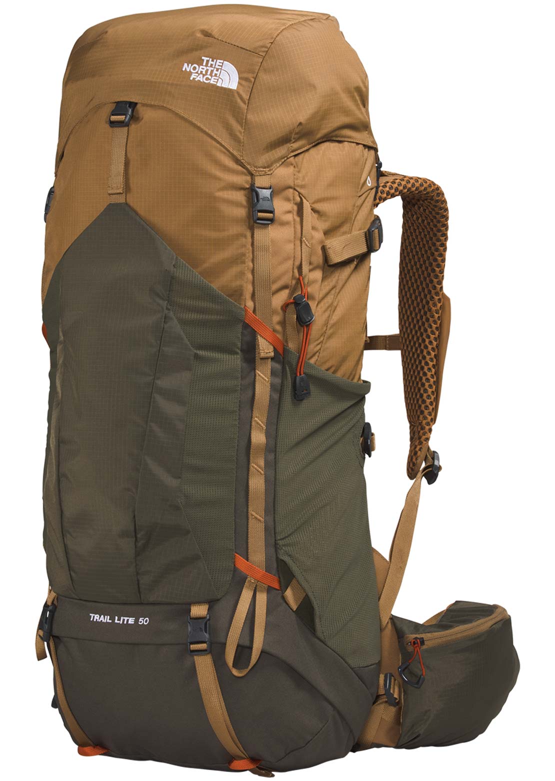 The North Face Trail Lite 50L Hiking Backpack Utility Brown/New Taupe Green-NPF