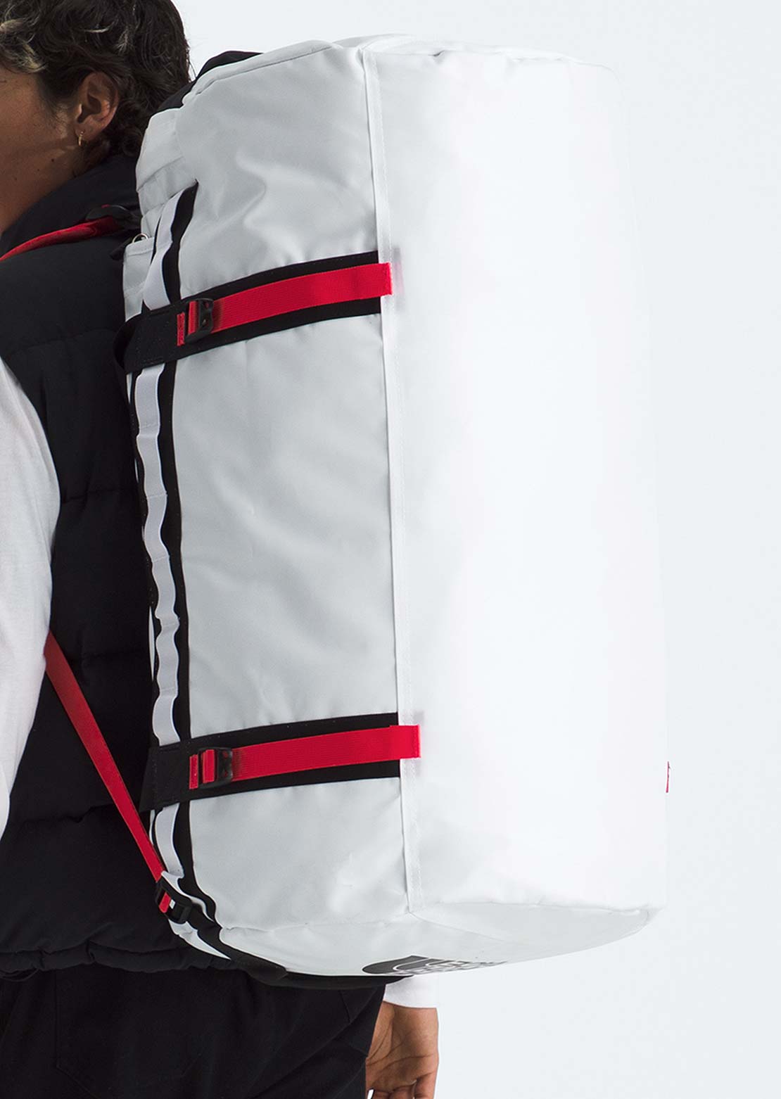 The North Face Unisex Base Camp Duffel Bag TNF White/TNF Black/Elevation Red