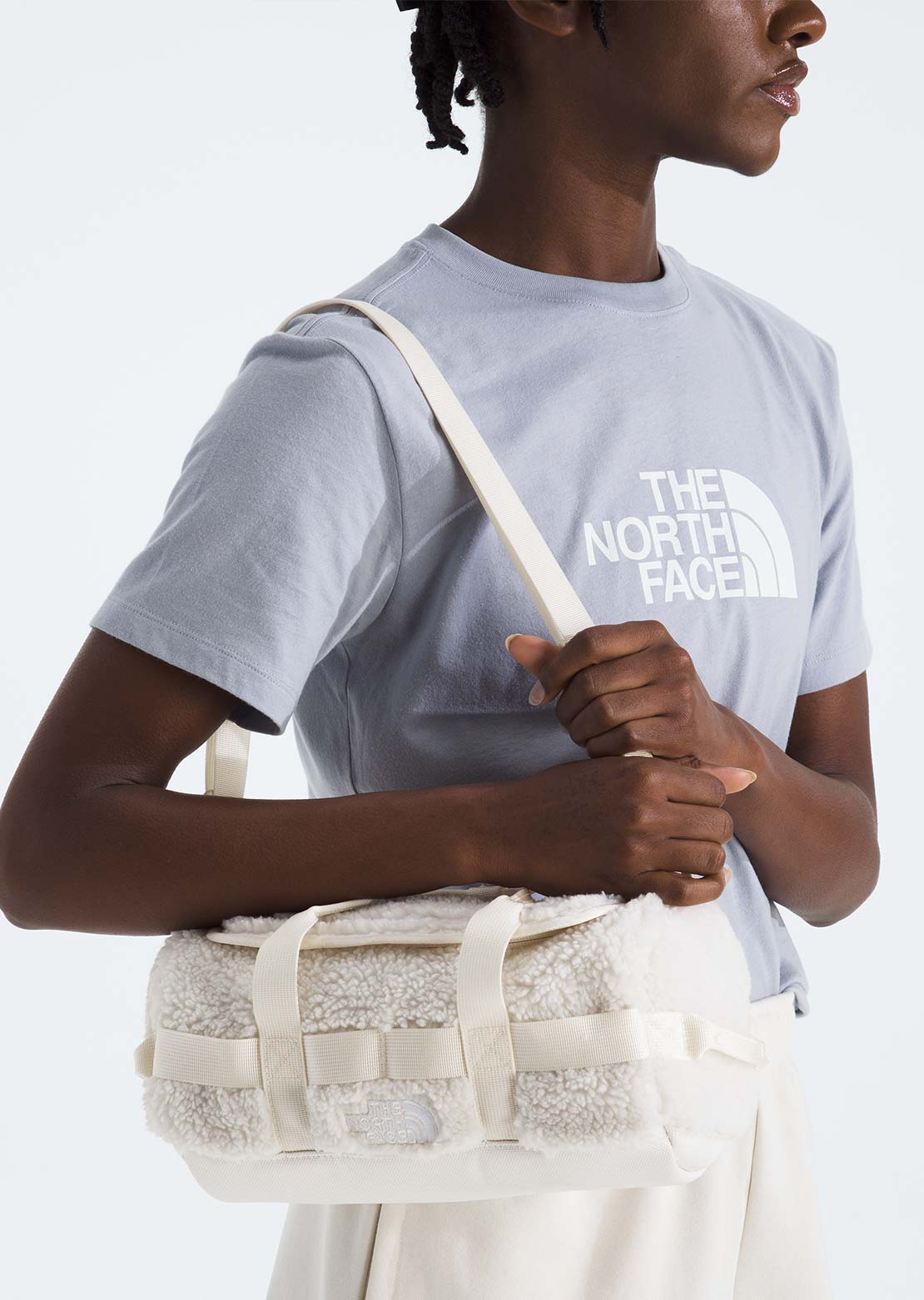 The North Face Unisex Base Camp High Pile Mini Bag White Dune/TNF White