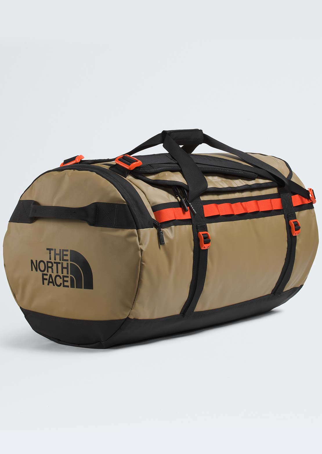 The North Face Unisex Base Camp L Duffel Bag Cedar/TNF Black/Lava Red