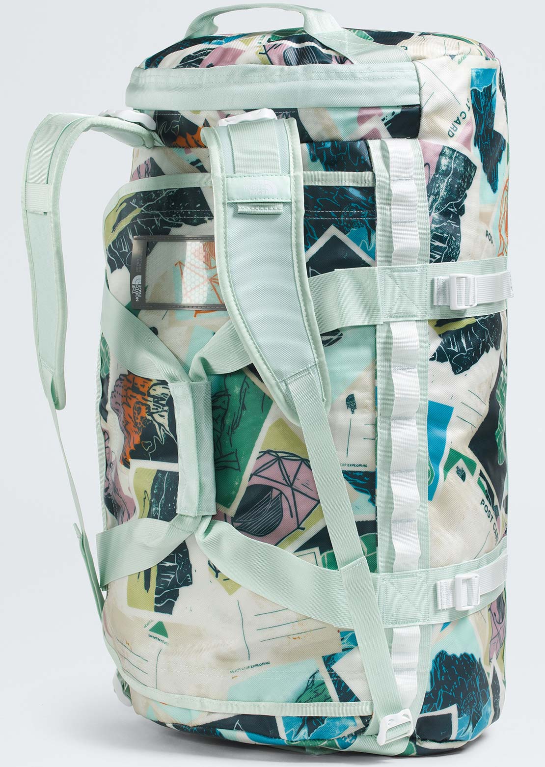 The North Face Unisex Base Camp M Duffel Bag Opal Frost/TNF Postcards Print/Opal Frost/Pearl Stone