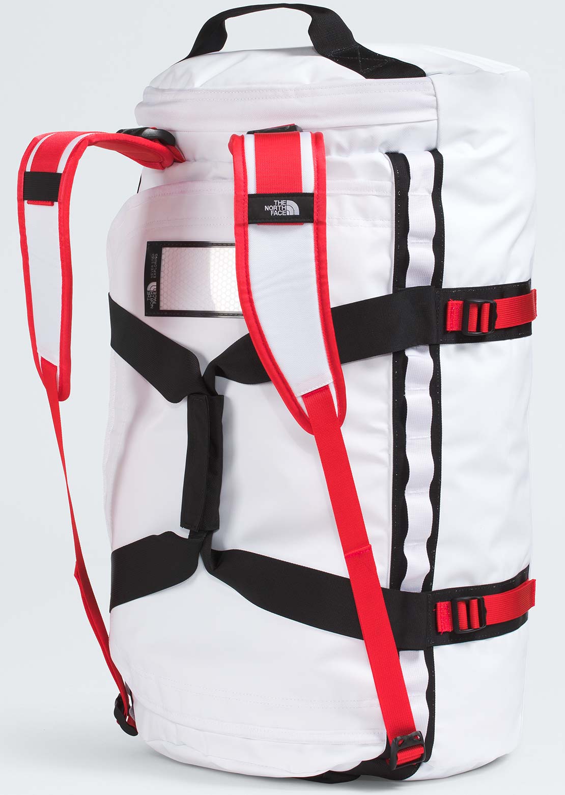 The North Face Unisex Base Camp M Duffel Bag TNF White/TNF Black/Elevation Red