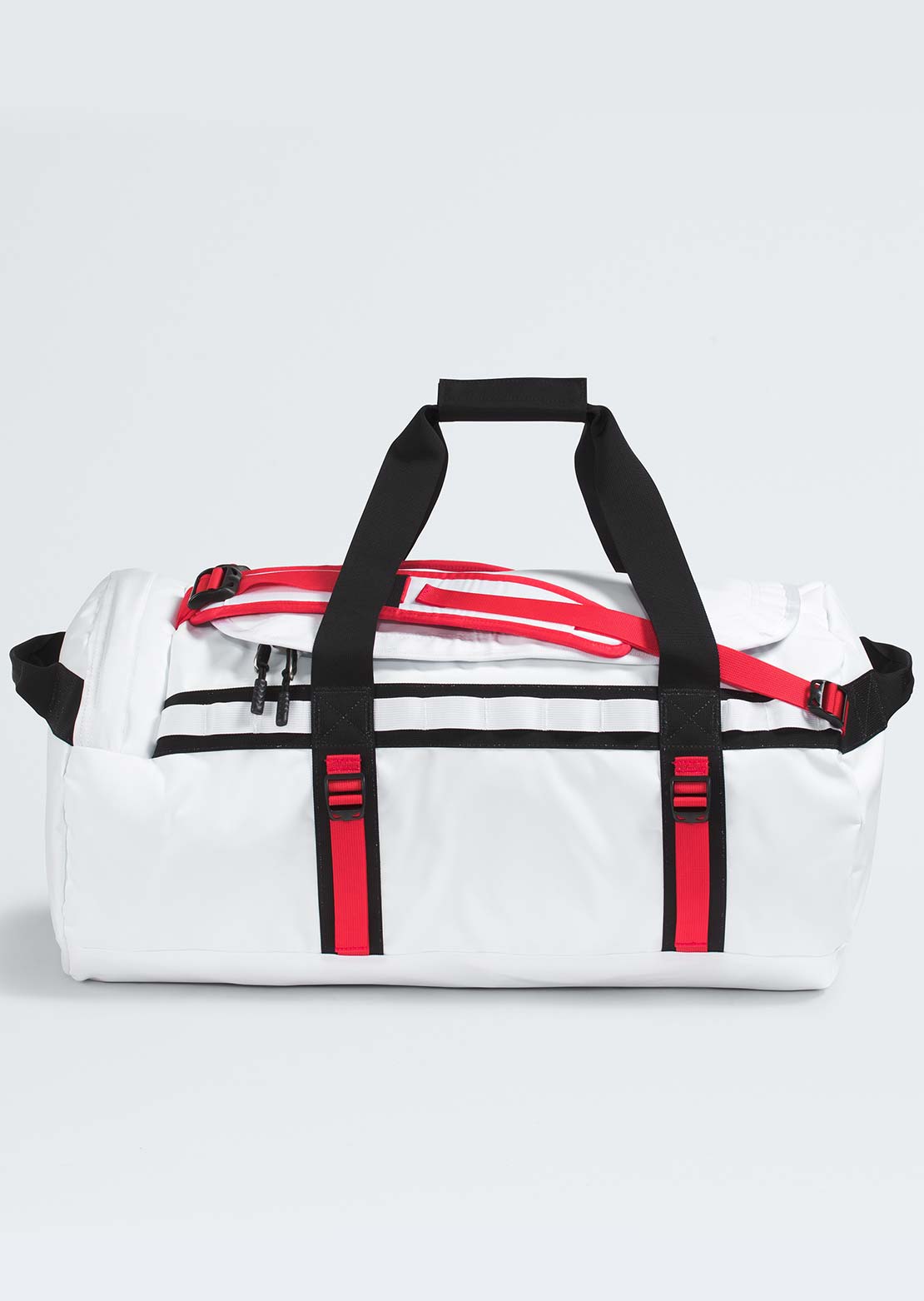 The North Face Unisex Base Camp M Duffel Bag TNF White/TNF Black/Elevation Red