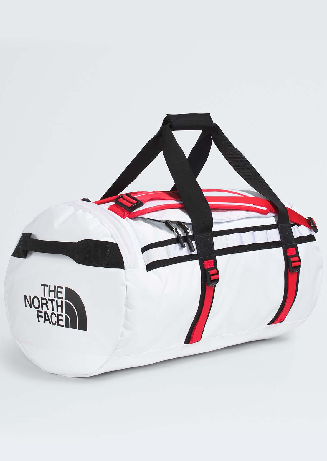 The North Face Unisex Base Camp M Duffel Bag TNF White/TNF Black/Elevation Red