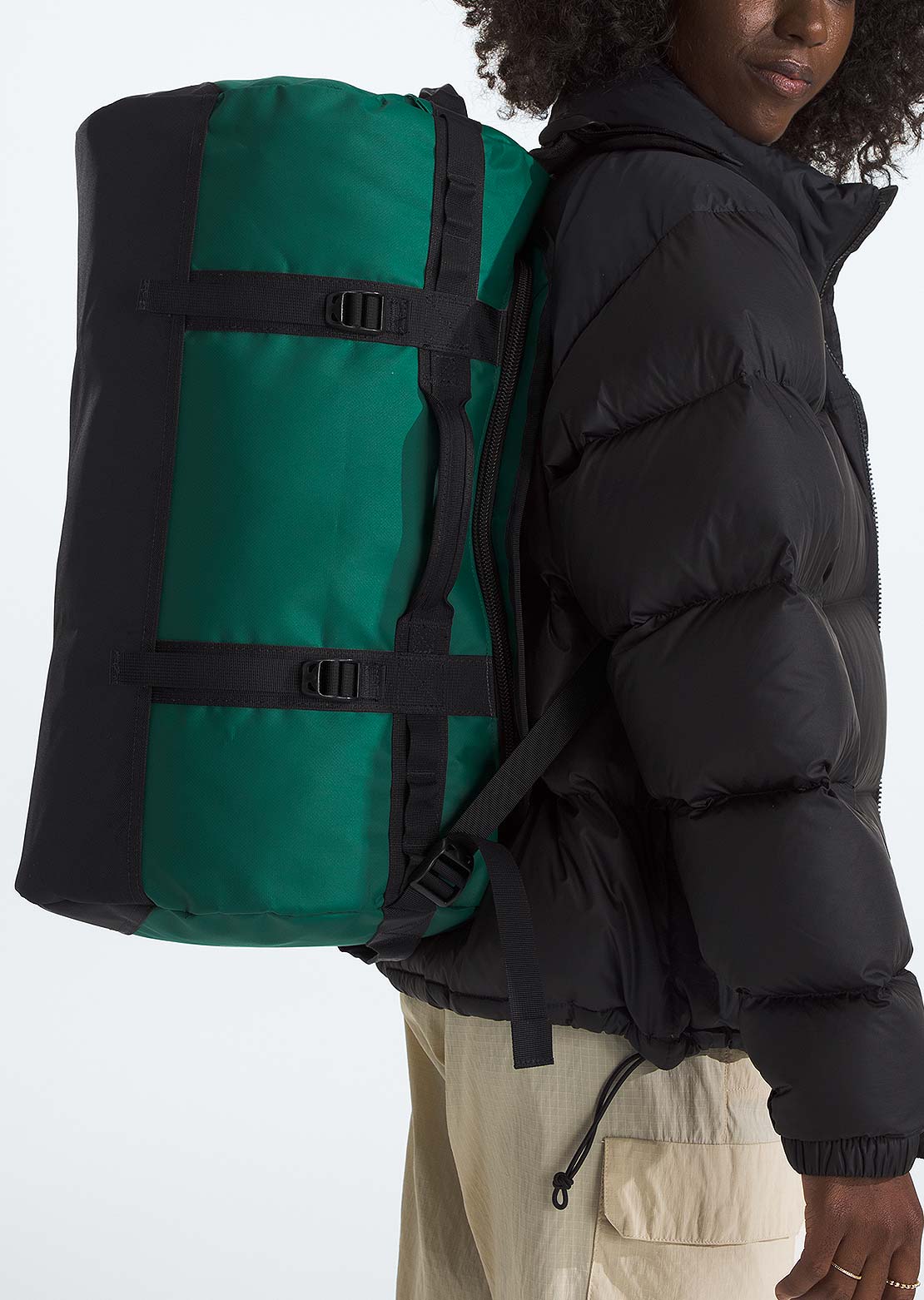 The North Face Unisex Base Camp S Duffel Bag Evergreen/TNF Black