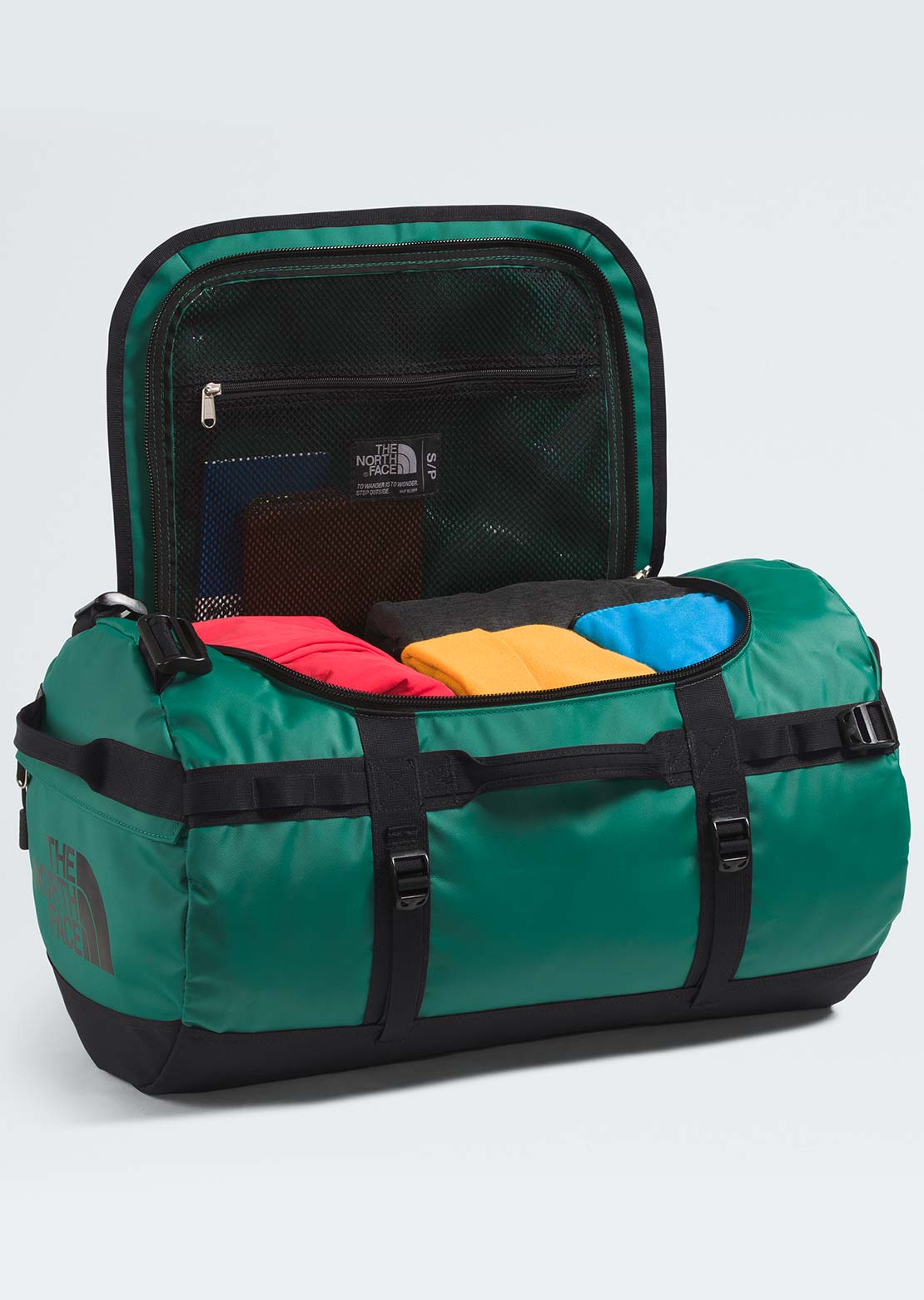 The North Face Unisex Base Camp S Duffel Bag Evergreen/TNF Black