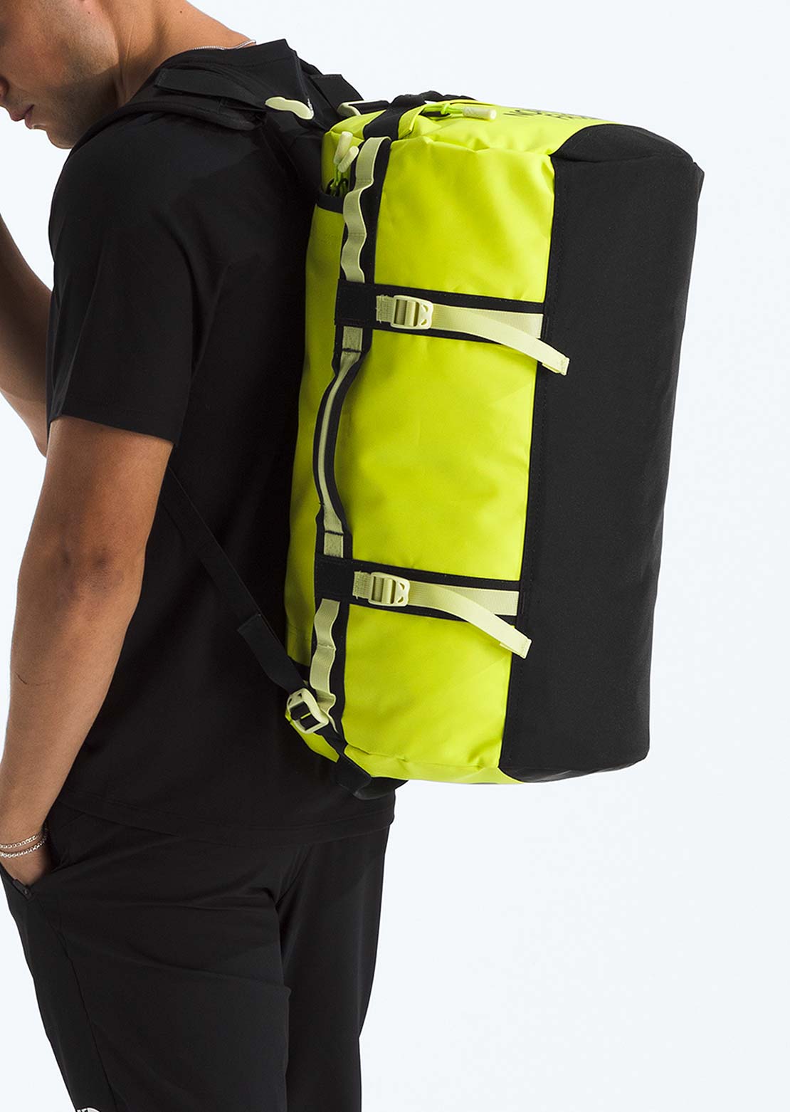 The North Face Unisex Base Camp S Duffel Bag Fizz Lime/Lemon Mist/TNF Black
