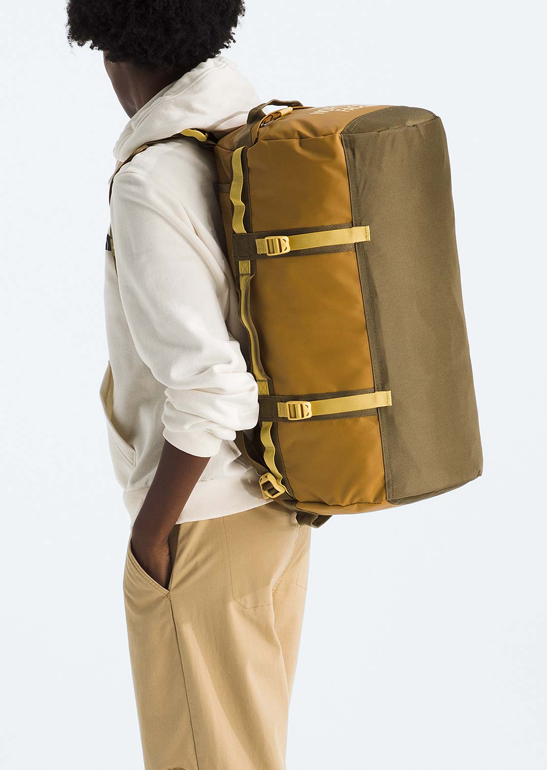 The North Face Unisex Base Camp S Duffel Bag Golden/Tan Honey/Cedar/Honeyed Sand