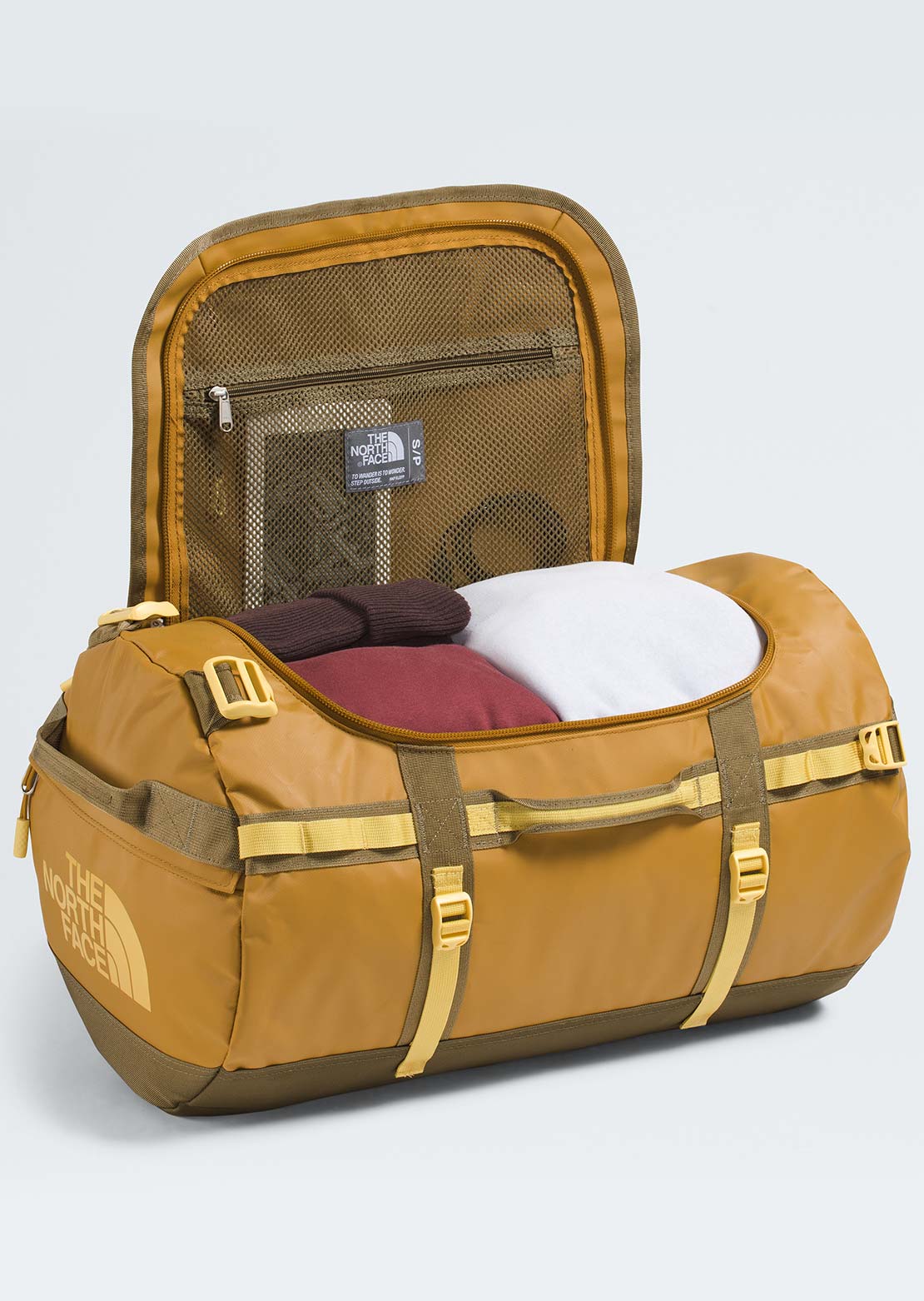 The North Face Unisex Base Camp S Duffel Bag Golden/Tan Honey/Cedar/Honeyed Sand