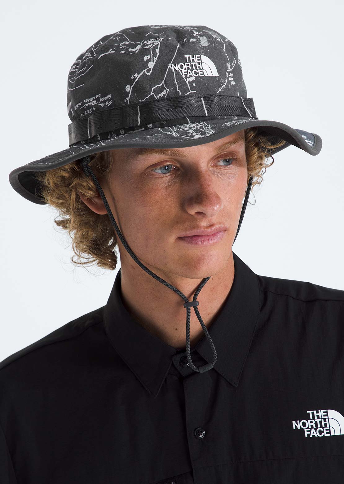 The North Face Unisex Class V Brimmer Hat Anthracite Grey Conrad Topo Print