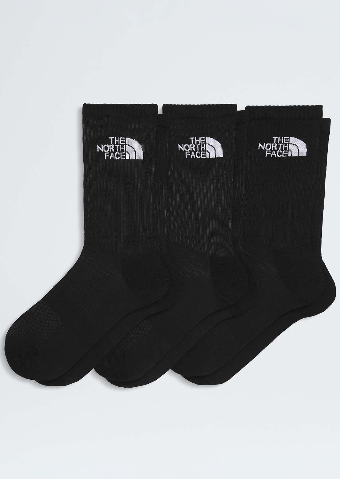 The North Face Unisex Multisport Cush Crew Socks - 3 Pack TNF Black