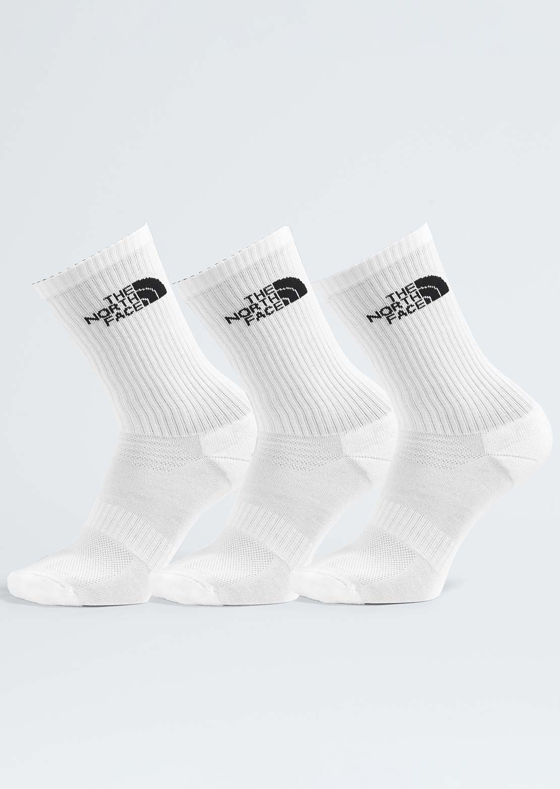 The North Face Unisex Multisport Cush Crew Socks - 3 Pack TNF Black