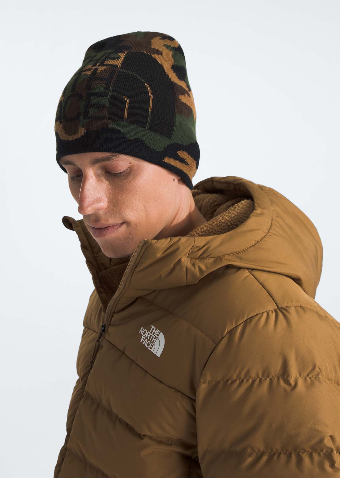 The North Face Unisex Reversible Highline Beanie TNF Black TNF Camo Print/TNF Black