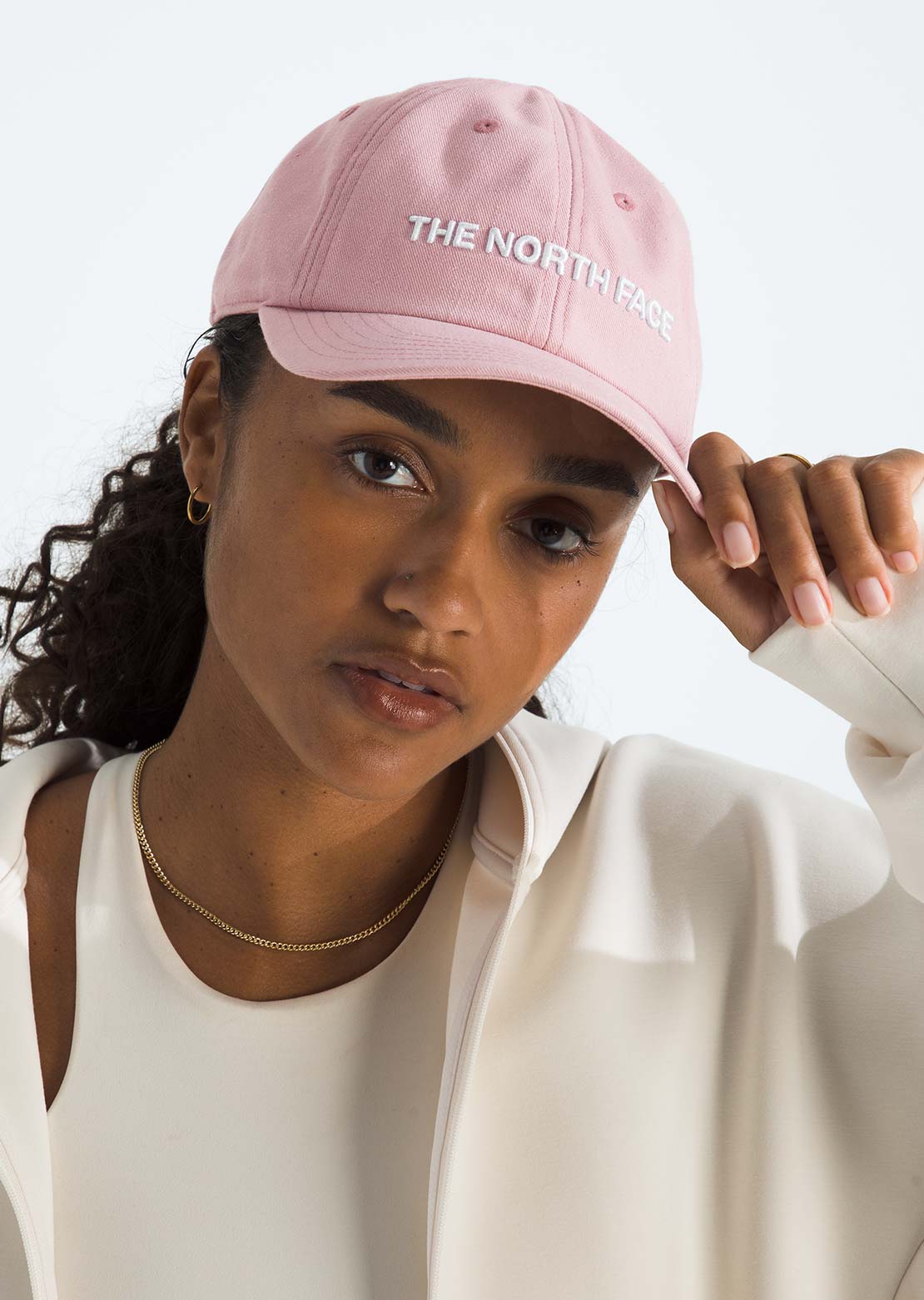 The North Face Unisex Roomy Norm Cap Metal Pink/Horizontal Logo