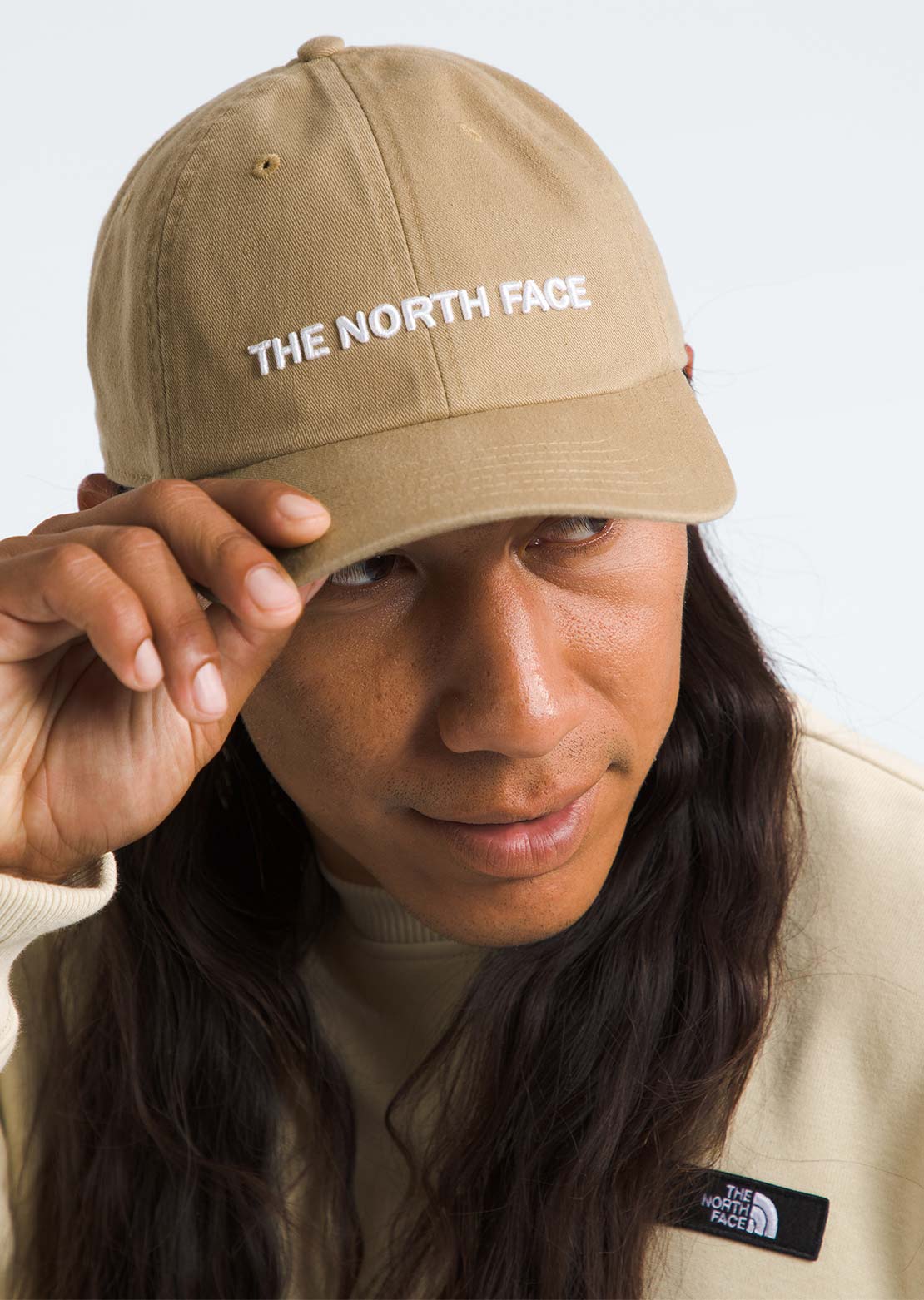 The North Face Unisex Roomy Norm Cap Washed Khaki Stone/Horizontal Logo