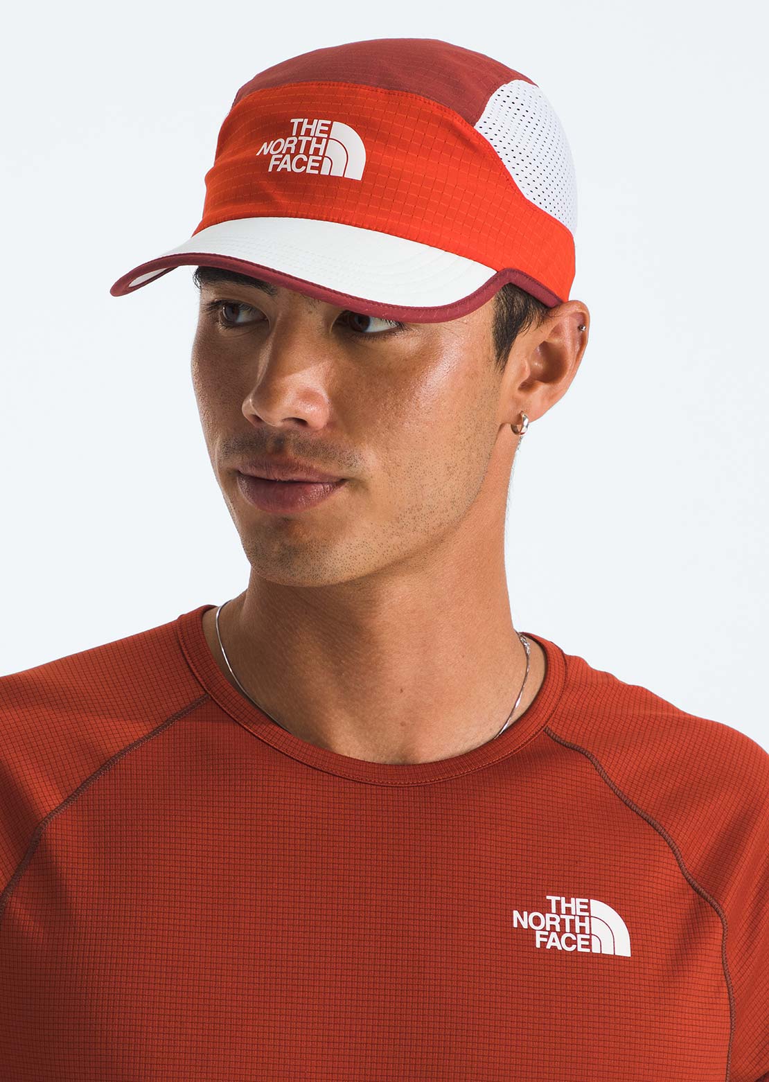 The North Face Unisex Summer LT Run Cap Iron Clay/Pearl Stone/Lava Red
